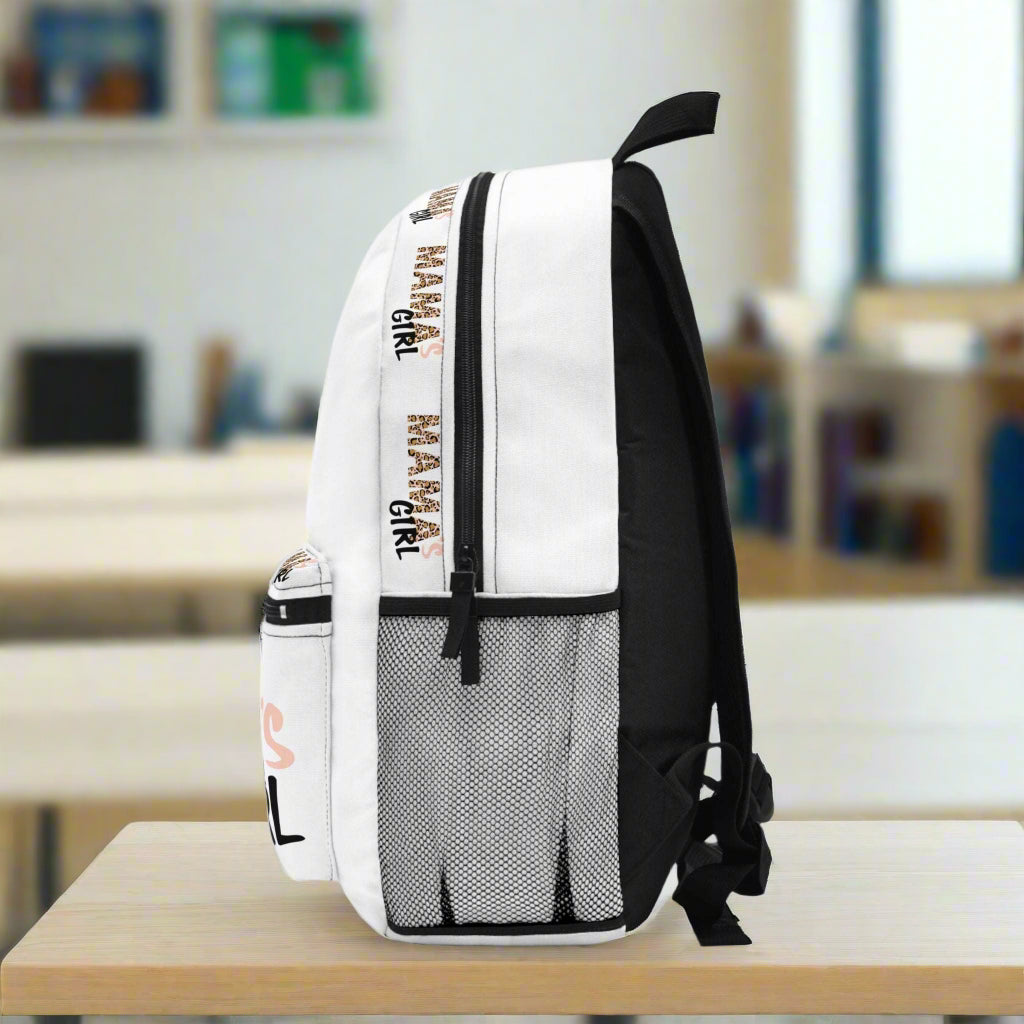 Mama's Girl Backpack - Cute Bunny Kids School Bag & Trendy Bookbag