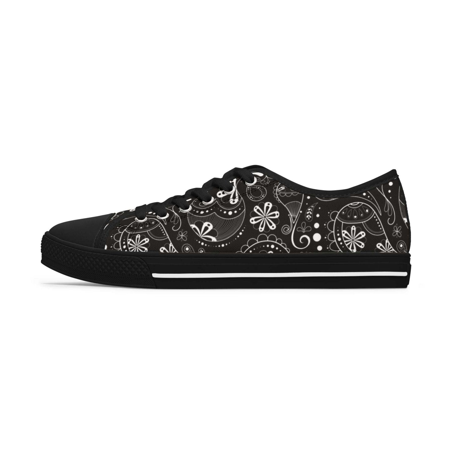 Boho Floral Women's Low Top Sneakers