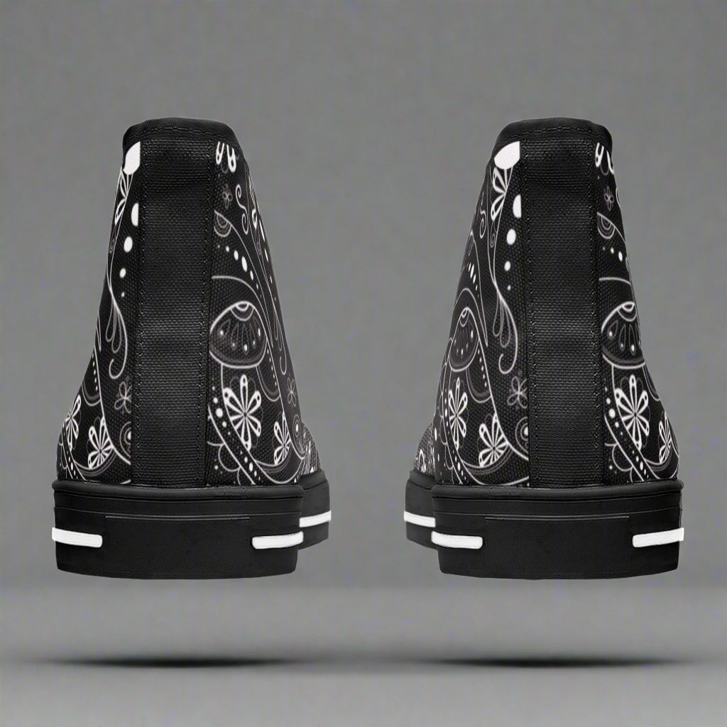 High Top Sneakers | Trendy Floral Patterned Summer Footwear for Women
