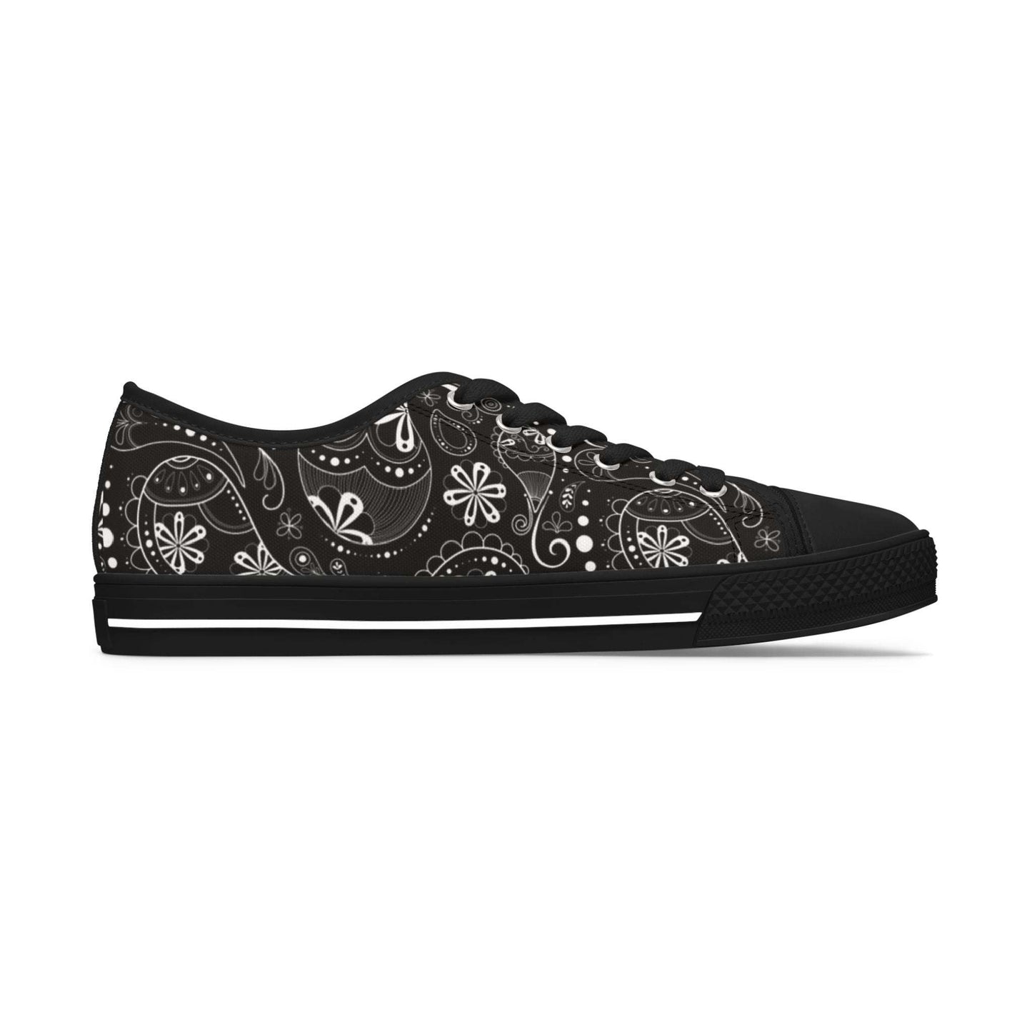 Boho Floral Women's Low Top Sneakers