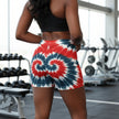 Patriotic Tie-Dye Women's Shorts