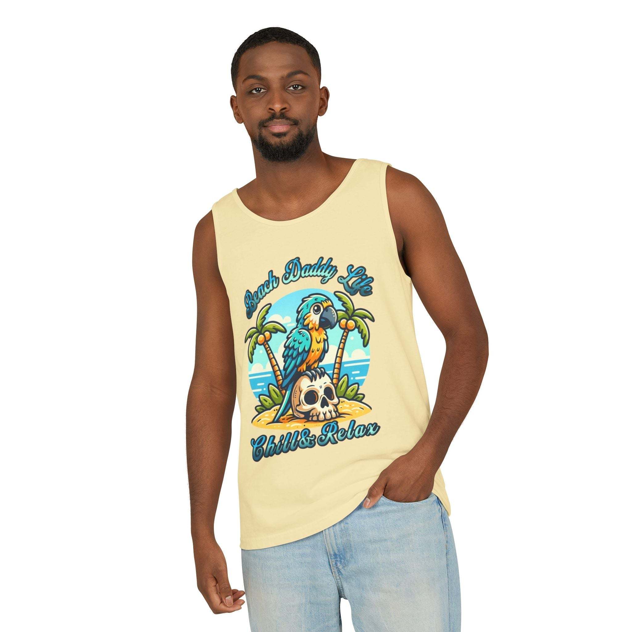 Beach Daddy Life Tank TopLeanne Roberts DesignsBeach Daddy Life Tank TopXS
S
M
L
XL
2XL
3XL




Width, in
16.50
17.50
19.50
21.25
23.00
25.00
27.00


Length, in
25.25
26.62
28.00
29.37
30.75
31.62
32.50



The Beach Daddy Life Tank Top e