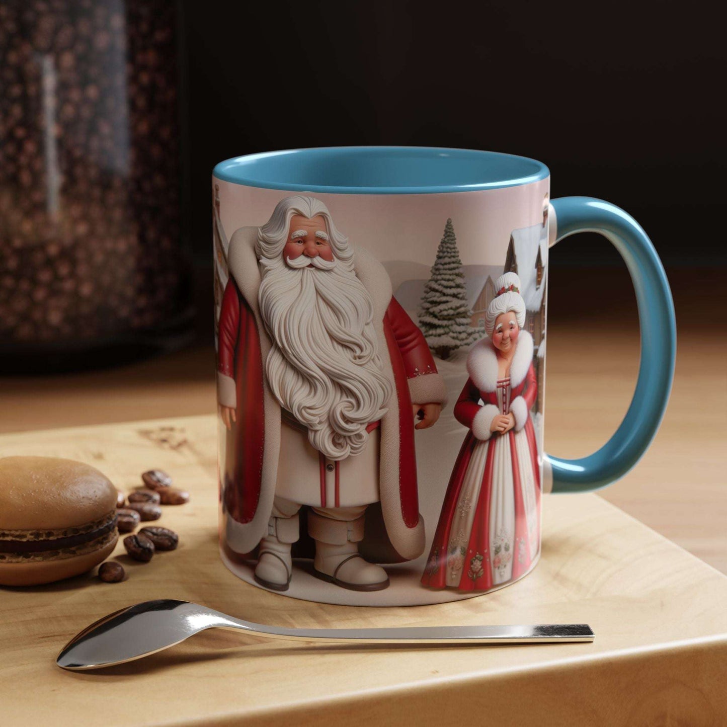 Ms Clause CoffeeLeanne Roberts DesignsMug Mr and Ms Clause Coffee or Hot Chocolate CeramicThis exquisite Mr and Ms Clause Ceramic Mug is the perfect addition to elevate your daily ritual or unwind in the evenings. Its vibrant hues and glossy sheen will in