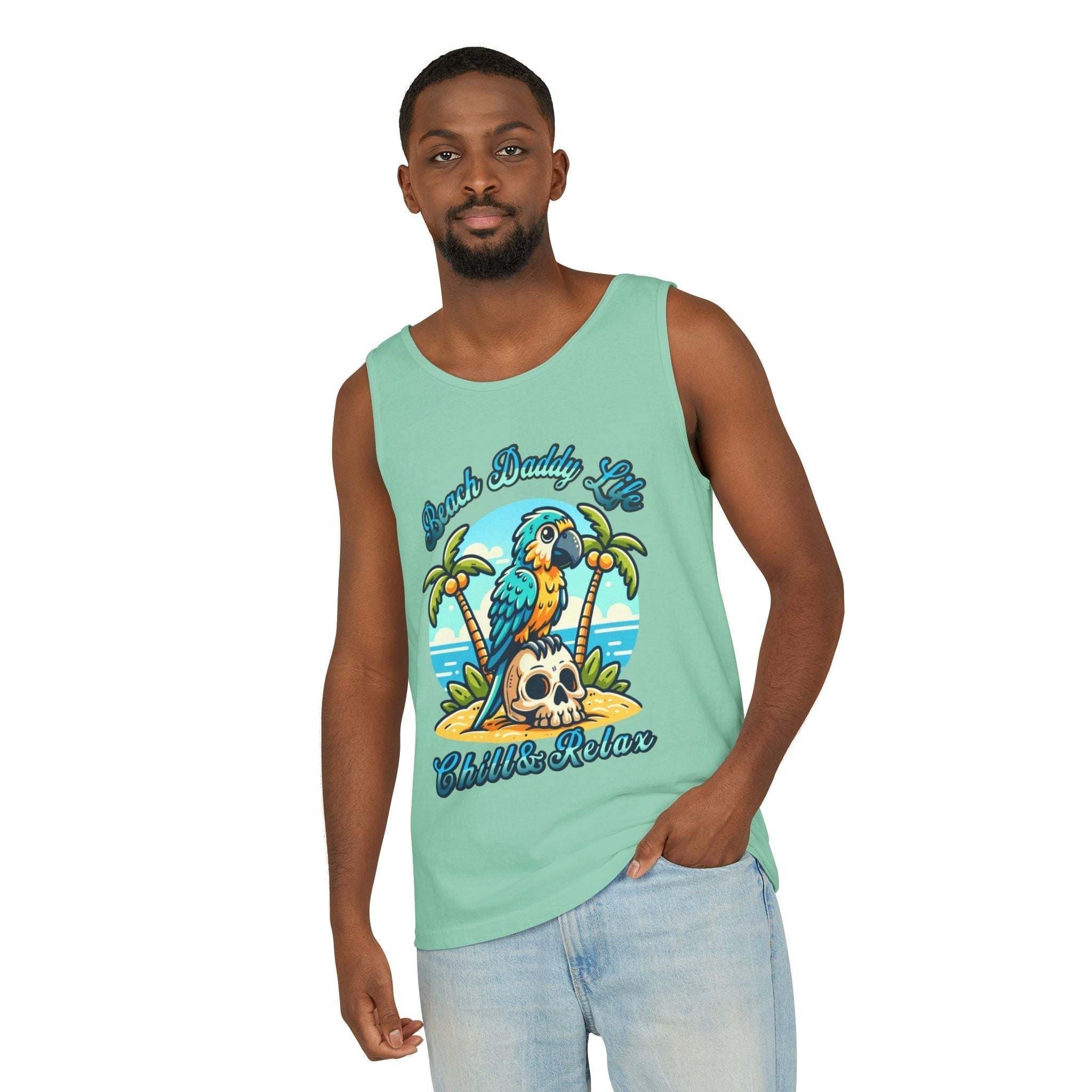 Beach Daddy Life Tank TopLeanne Roberts DesignsBeach Daddy Life Tank TopXS
S
M
L
XL
2XL
3XL




Width, in
16.50
17.50
19.50
21.25
23.00
25.00
27.00


Length, in
25.25
26.62
28.00
29.37
30.75
31.62
32.50



The Beach Daddy Life Tank Top e