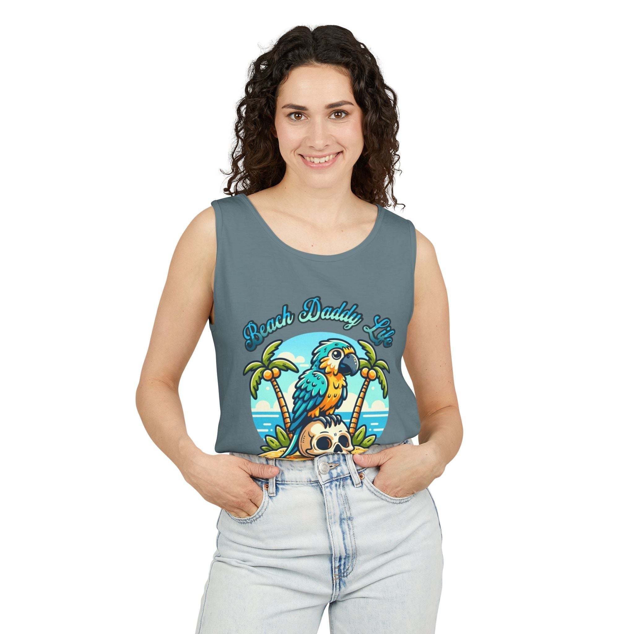 Beach Daddy Life Tank TopLeanne Roberts DesignsBeach Daddy Life Tank TopXS
S
M
L
XL
2XL
3XL




Width, in
16.50
17.50
19.50
21.25
23.00
25.00
27.00


Length, in
25.25
26.62
28.00
29.37
30.75
31.62
32.50



The Beach Daddy Life Tank Top e