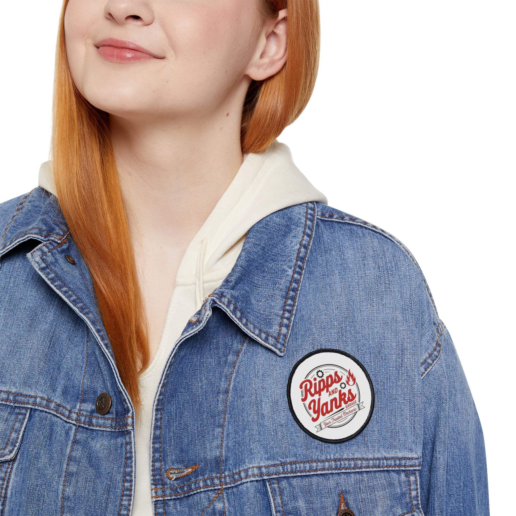 Iron-On Patches - Vintage 'Ripps and Yanks Garage' Design for Jackets