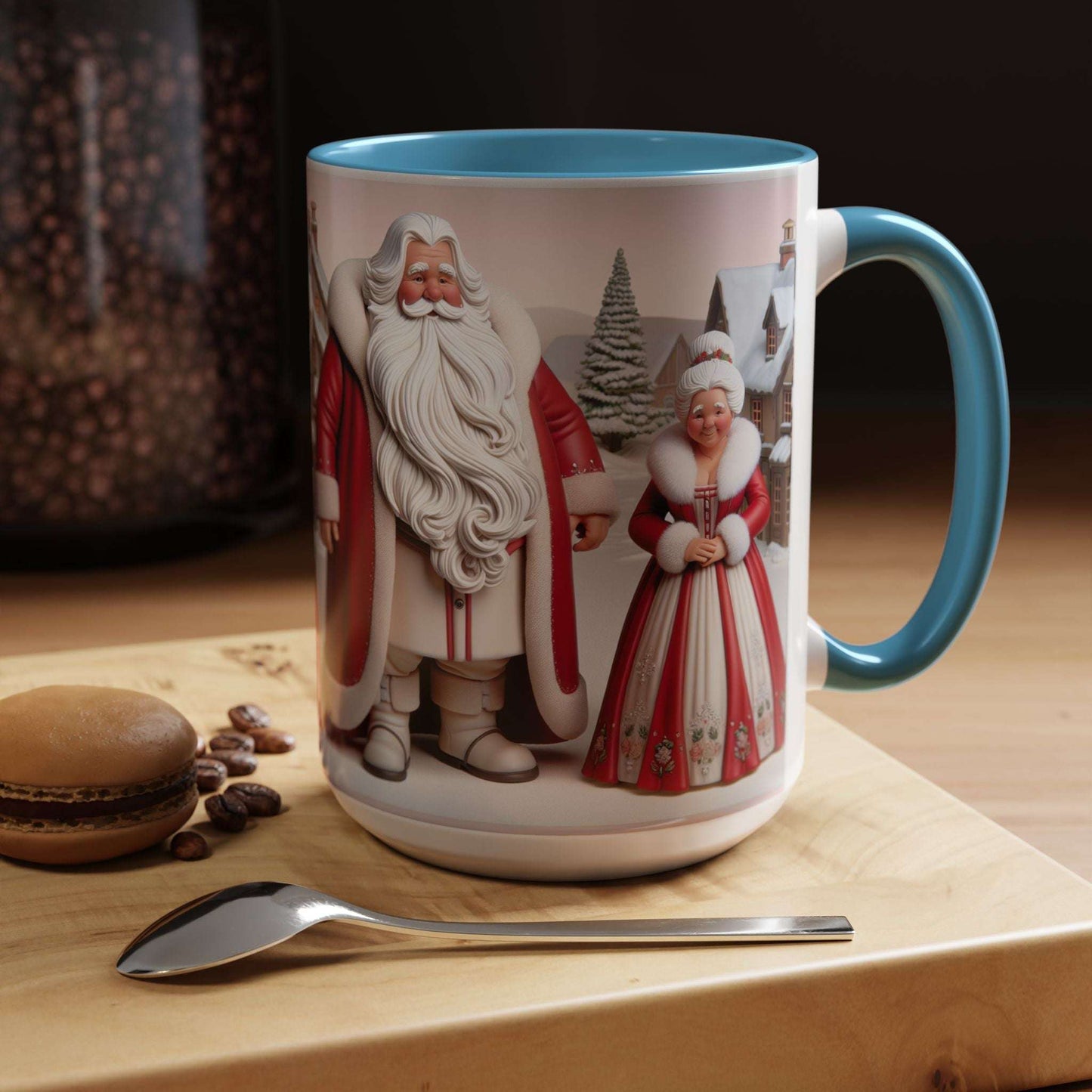 Ms Clause CoffeeLeanne Roberts DesignsMug Mr and Ms Clause Coffee or Hot Chocolate CeramicThis exquisite Mr and Ms Clause Ceramic Mug is the perfect addition to elevate your daily ritual or unwind in the evenings. Its vibrant hues and glossy sheen will in