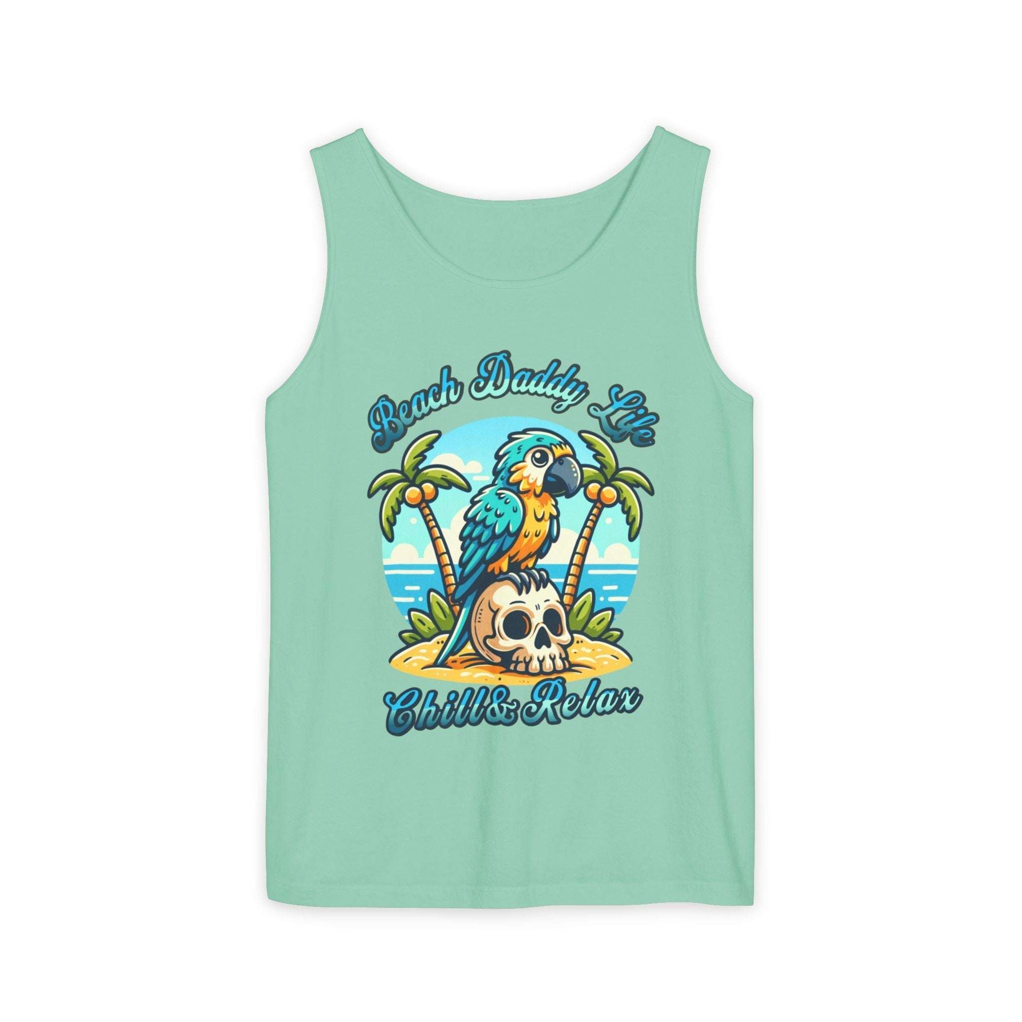 Beach Daddy Life Tank TopLeanne Roberts DesignsBeach Daddy Life Tank TopXS
S
M
L
XL
2XL
3XL




Width, in
16.50
17.50
19.50
21.25
23.00
25.00
27.00


Length, in
25.25
26.62
28.00
29.37
30.75
31.62
32.50



The Beach Daddy Life Tank Top e