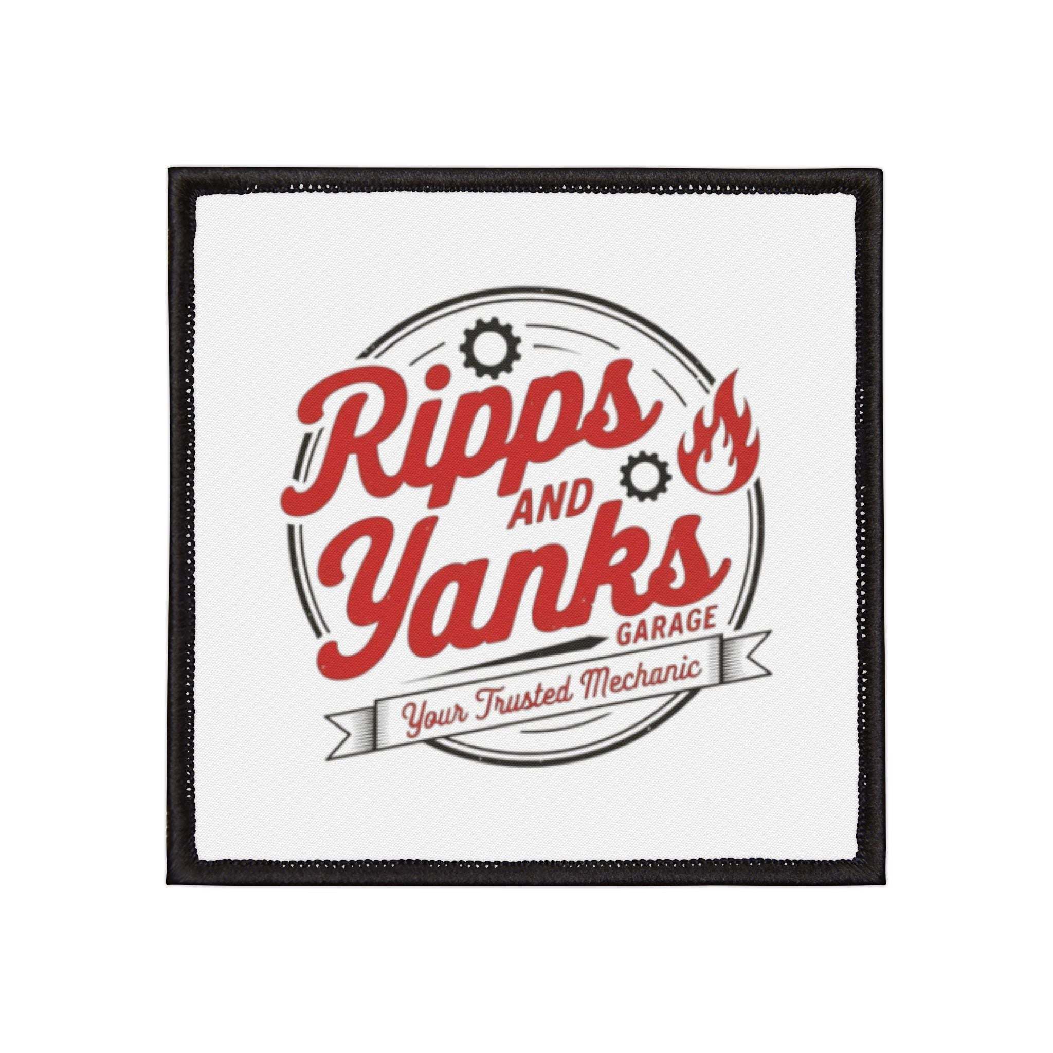 Iron-On Patches - Vintage 'Ripps and Yanks Garage' Design for Jackets