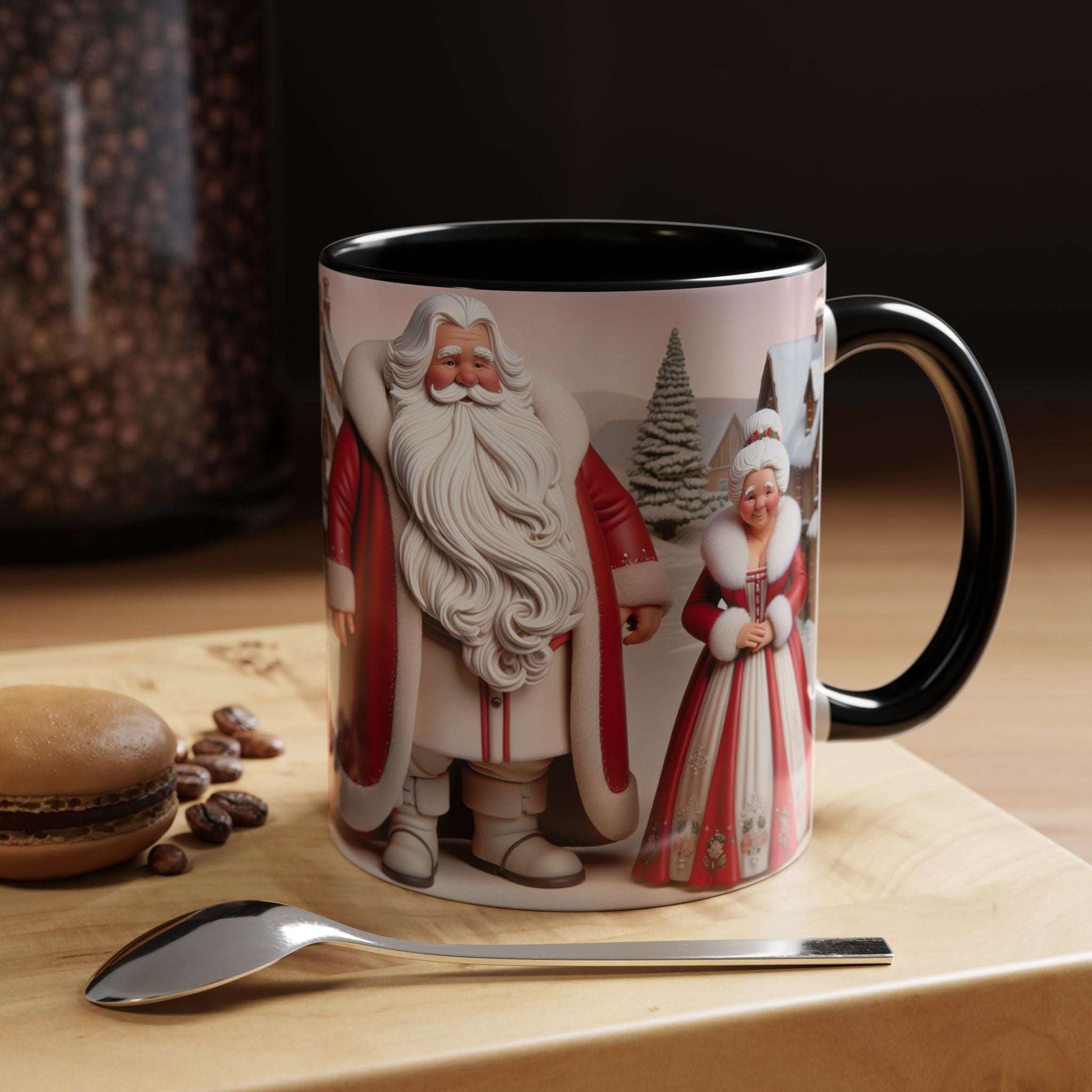 Ms Clause CoffeeLeanne Roberts DesignsMug Mr and Ms Clause Coffee or Hot Chocolate CeramicThis exquisite Mr and Ms Clause Ceramic Mug is the perfect addition to elevate your daily ritual or unwind in the evenings. Its vibrant hues and glossy sheen will in