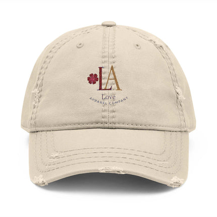 Embroidery Distressed Dad Hat - LA Love Apparel Design