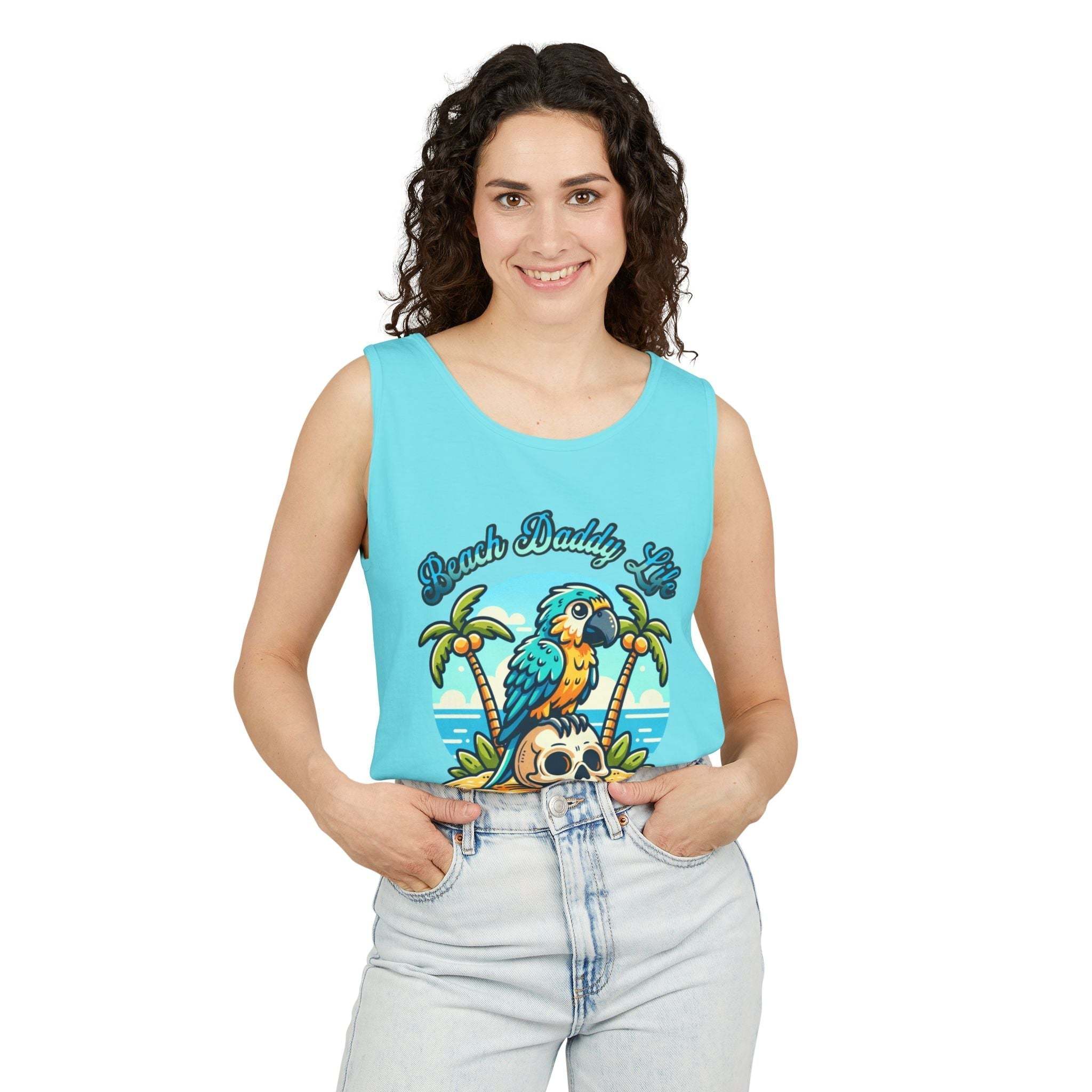 Beach Daddy Life Tank TopLeanne Roberts DesignsBeach Daddy Life Tank TopXS
S
M
L
XL
2XL
3XL




Width, in
16.50
17.50
19.50
21.25
23.00
25.00
27.00


Length, in
25.25
26.62
28.00
29.37
30.75
31.62
32.50



The Beach Daddy Life Tank Top e