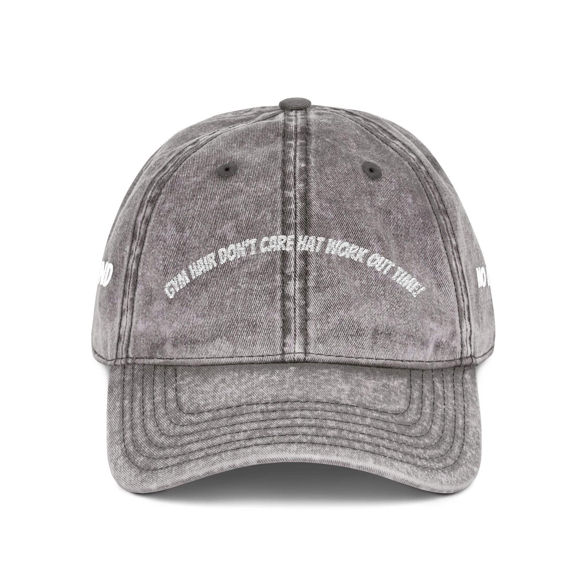 Vintage Embroidered Cap with Quirky Slogans