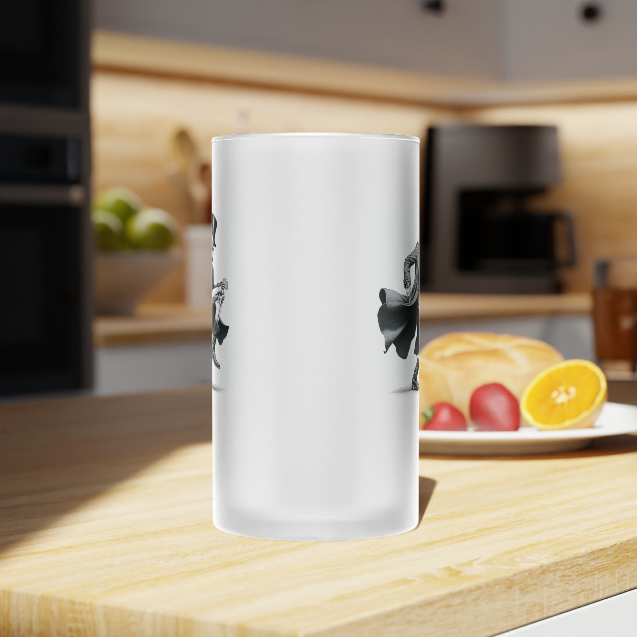 Frosted Glass Beer Mug - Skeleton