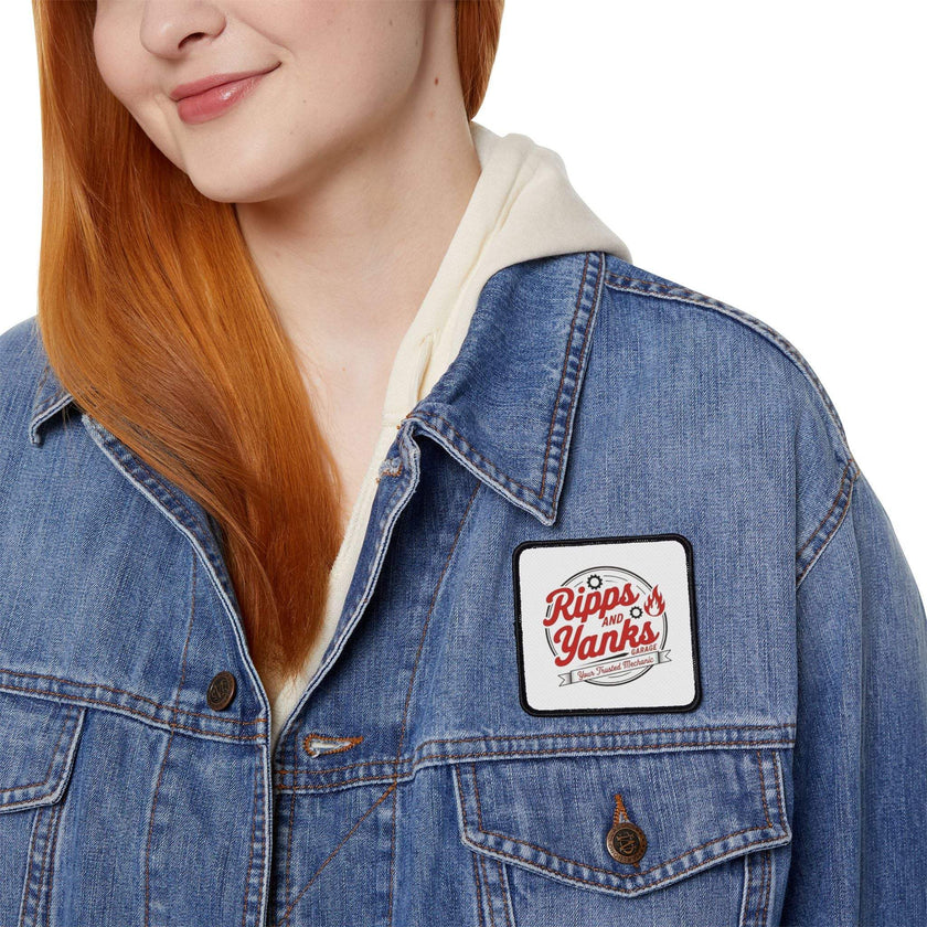 Iron-On Patches - Vintage 'Ripps and Yanks Garage' Design for Jackets