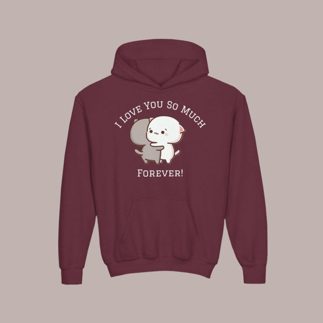 Gilden Hoodie - Cozy Youth Pullover with Adorable Cat Design for Girls