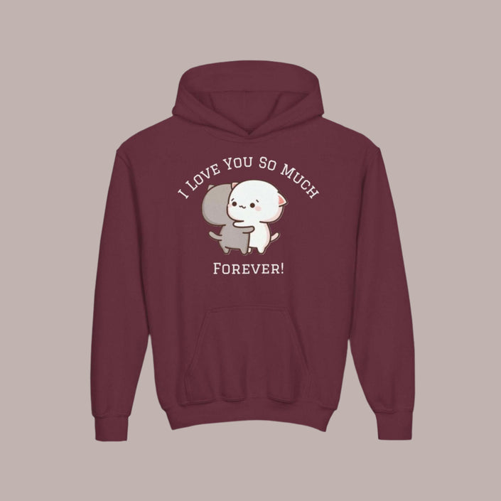Gilden Hoodie - Cozy Youth Pullover with Adorable Cat Design for Girls