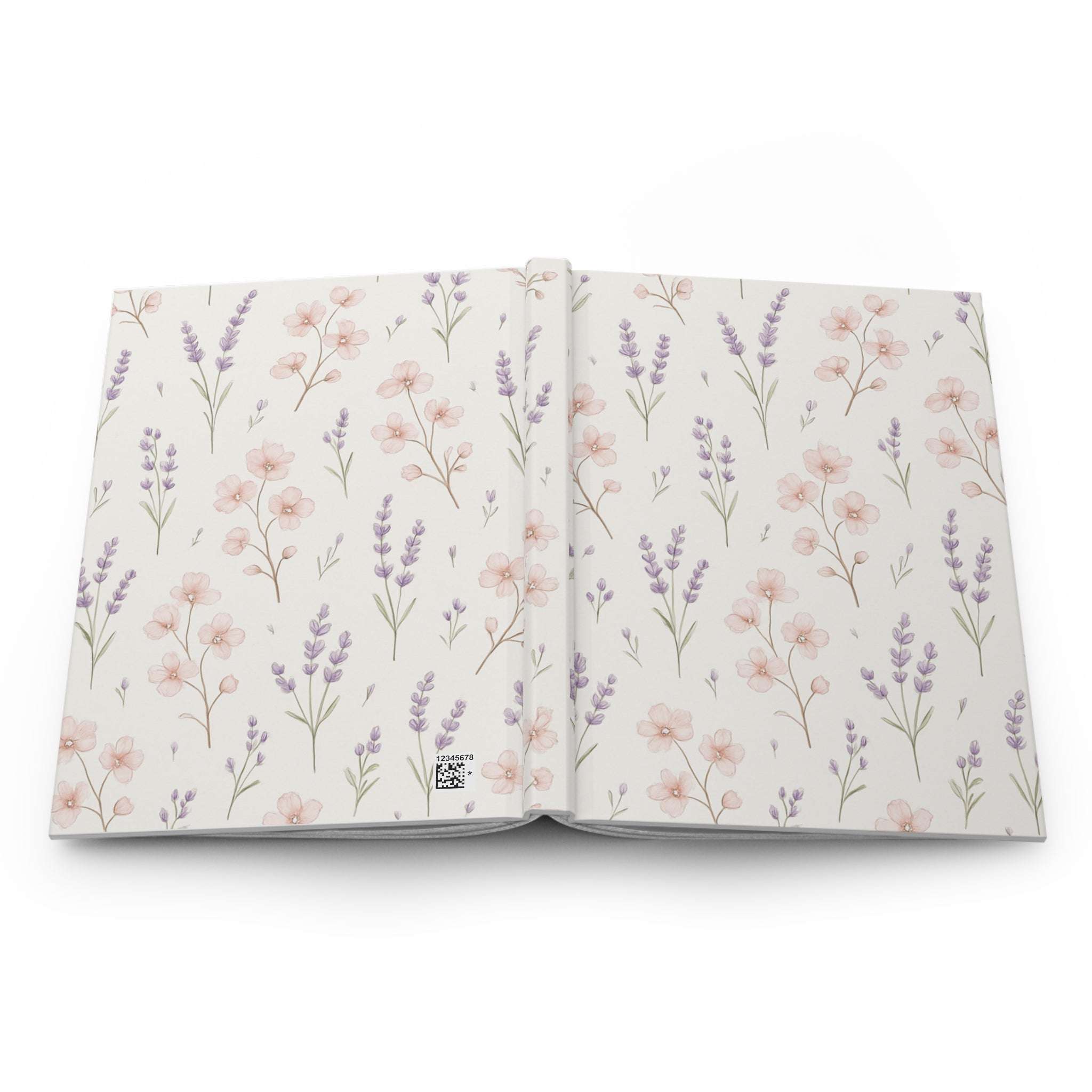 Floral Hardcover Journal - Blossoms & Lavender Design