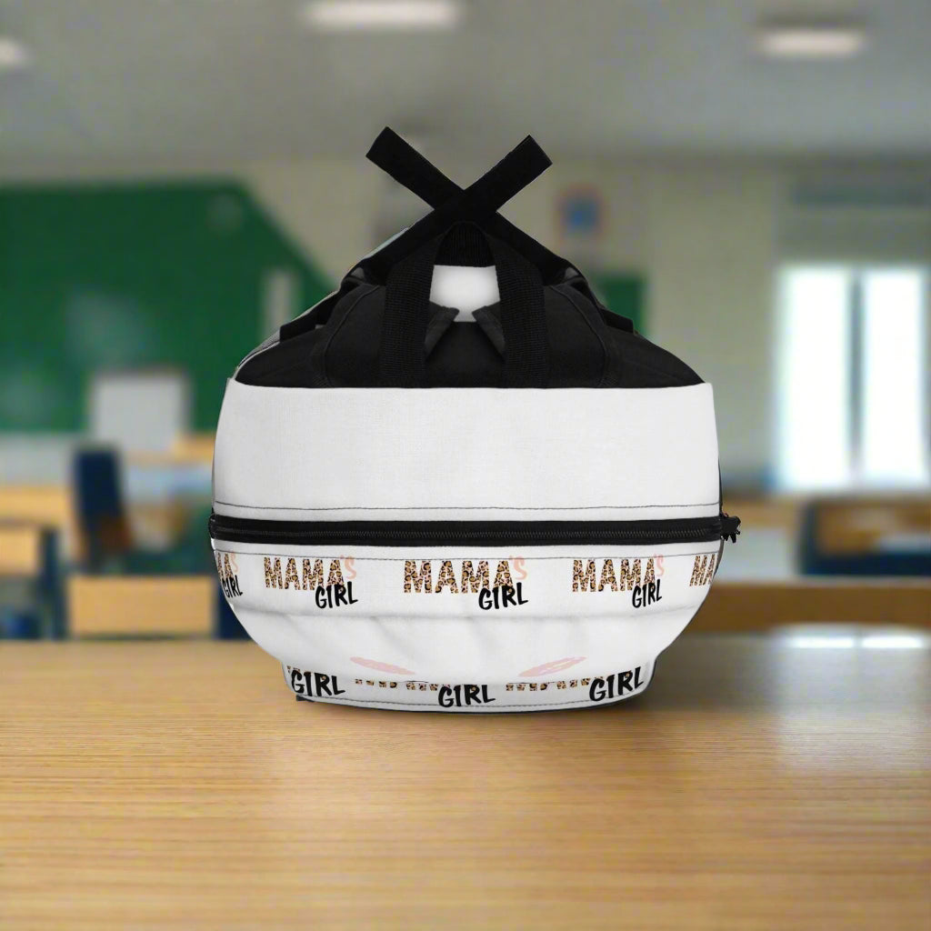 Mama's Girl Backpack - Cute Bunny Kids School Bag & Trendy Bookbag