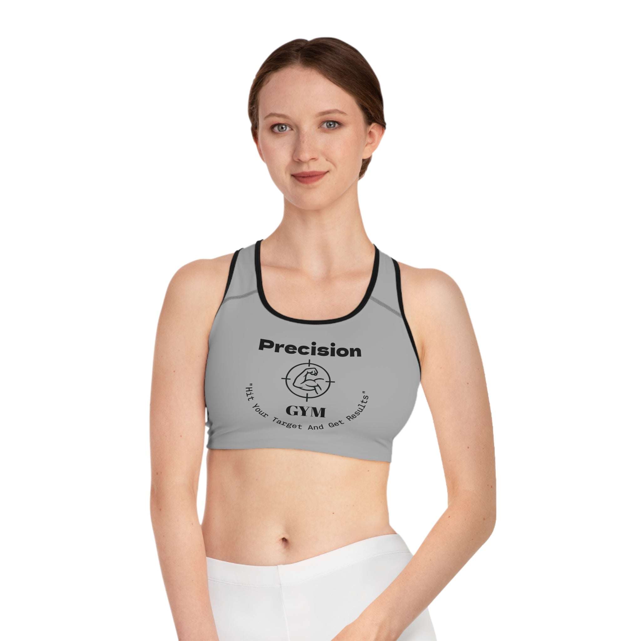Precision Gym Sports Bra - Hit Your Target, Workout, Fitness Apparel, Activewear, Gym Wear, Exercise Top