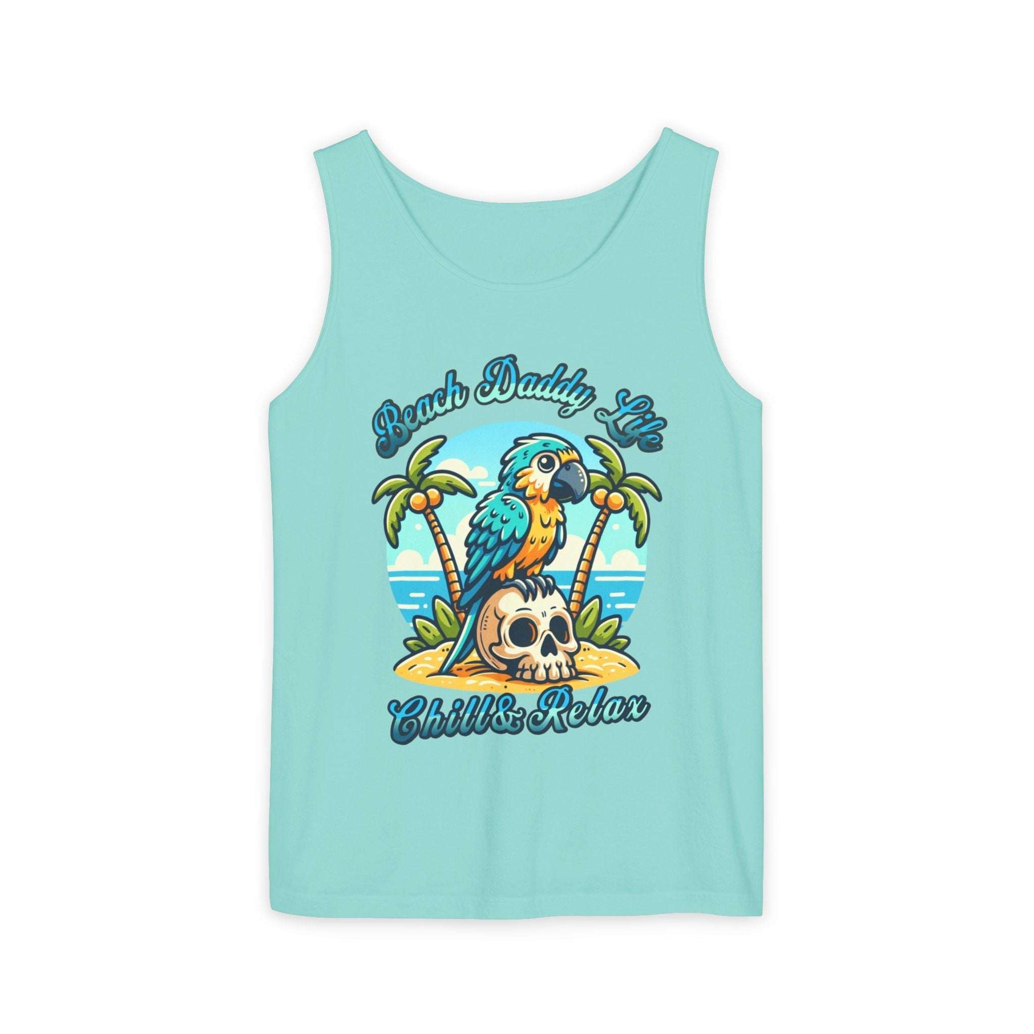 Beach Daddy Life Tank TopLeanne Roberts DesignsBeach Daddy Life Tank TopXS
S
M
L
XL
2XL
3XL




Width, in
16.50
17.50
19.50
21.25
23.00
25.00
27.00


Length, in
25.25
26.62
28.00
29.37
30.75
31.62
32.50



The Beach Daddy Life Tank Top e
