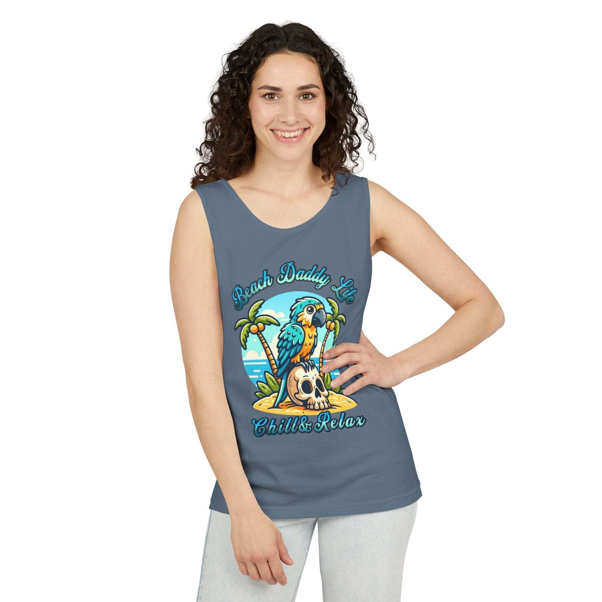 Beach Daddy Life Tank TopLeanne Roberts DesignsBeach Daddy Life Tank TopXS
S
M
L
XL
2XL
3XL




Width, in
16.50
17.50
19.50
21.25
23.00
25.00
27.00


Length, in
25.25
26.62
28.00
29.37
30.75
31.62
32.50



The Beach Daddy Life Tank Top e