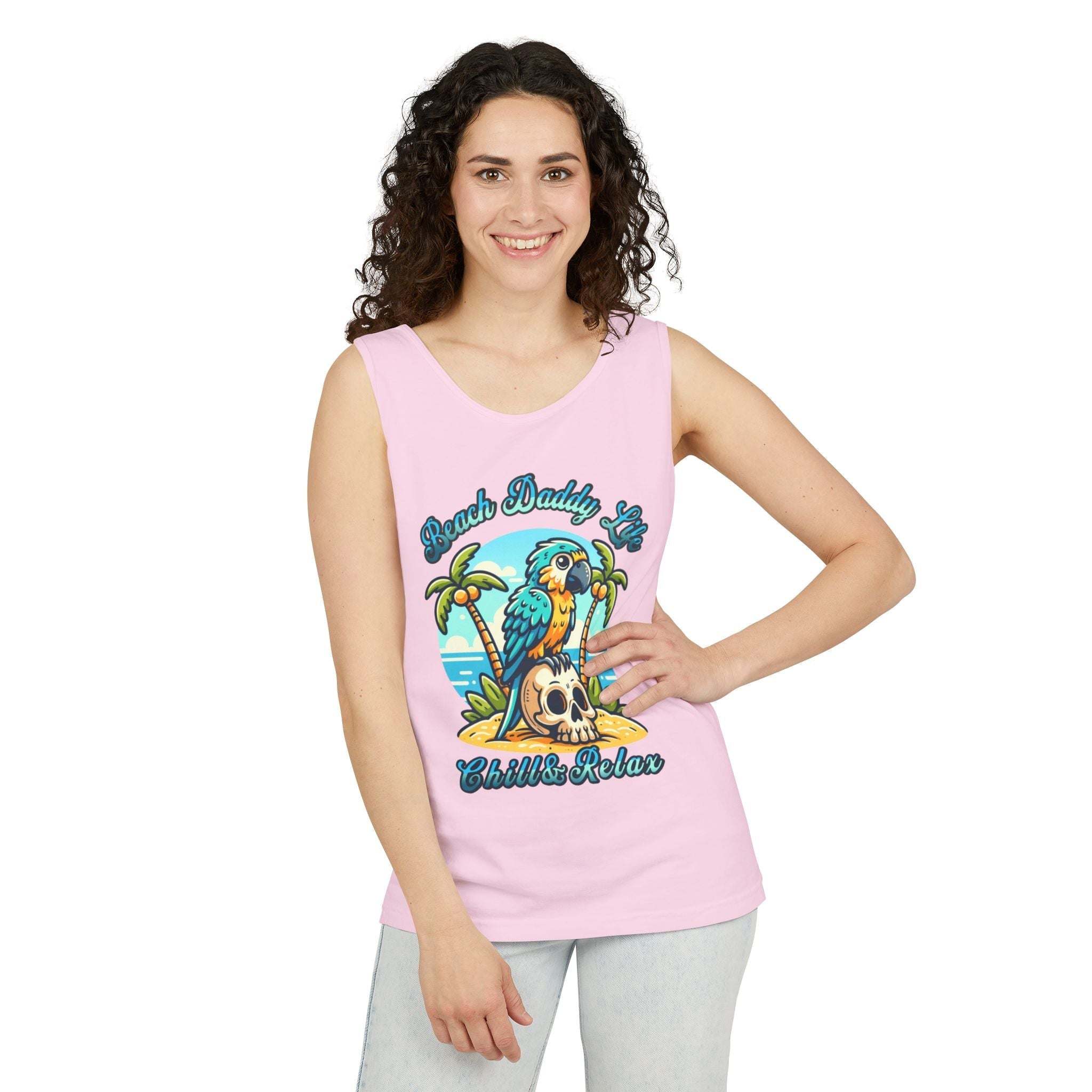 Beach Daddy Life Tank TopLeanne Roberts DesignsBeach Daddy Life Tank TopXS
S
M
L
XL
2XL
3XL




Width, in
16.50
17.50
19.50
21.25
23.00
25.00
27.00


Length, in
25.25
26.62
28.00
29.37
30.75
31.62
32.50



The Beach Daddy Life Tank Top e