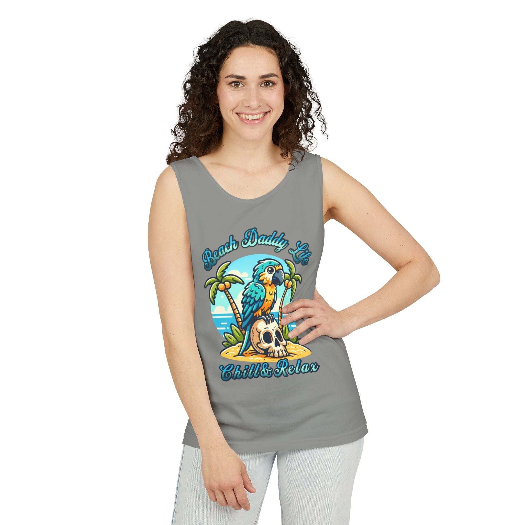 Beach Daddy Life Tank TopLeanne Roberts DesignsBeach Daddy Life Tank TopXS
S
M
L
XL
2XL
3XL




Width, in
16.50
17.50
19.50
21.25
23.00
25.00
27.00


Length, in
25.25
26.62
28.00
29.37
30.75
31.62
32.50



The Beach Daddy Life Tank Top e