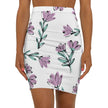 Floral Mid-Waist Pencil Skirt for Women, Elegant Office Wear, Spring Fashion