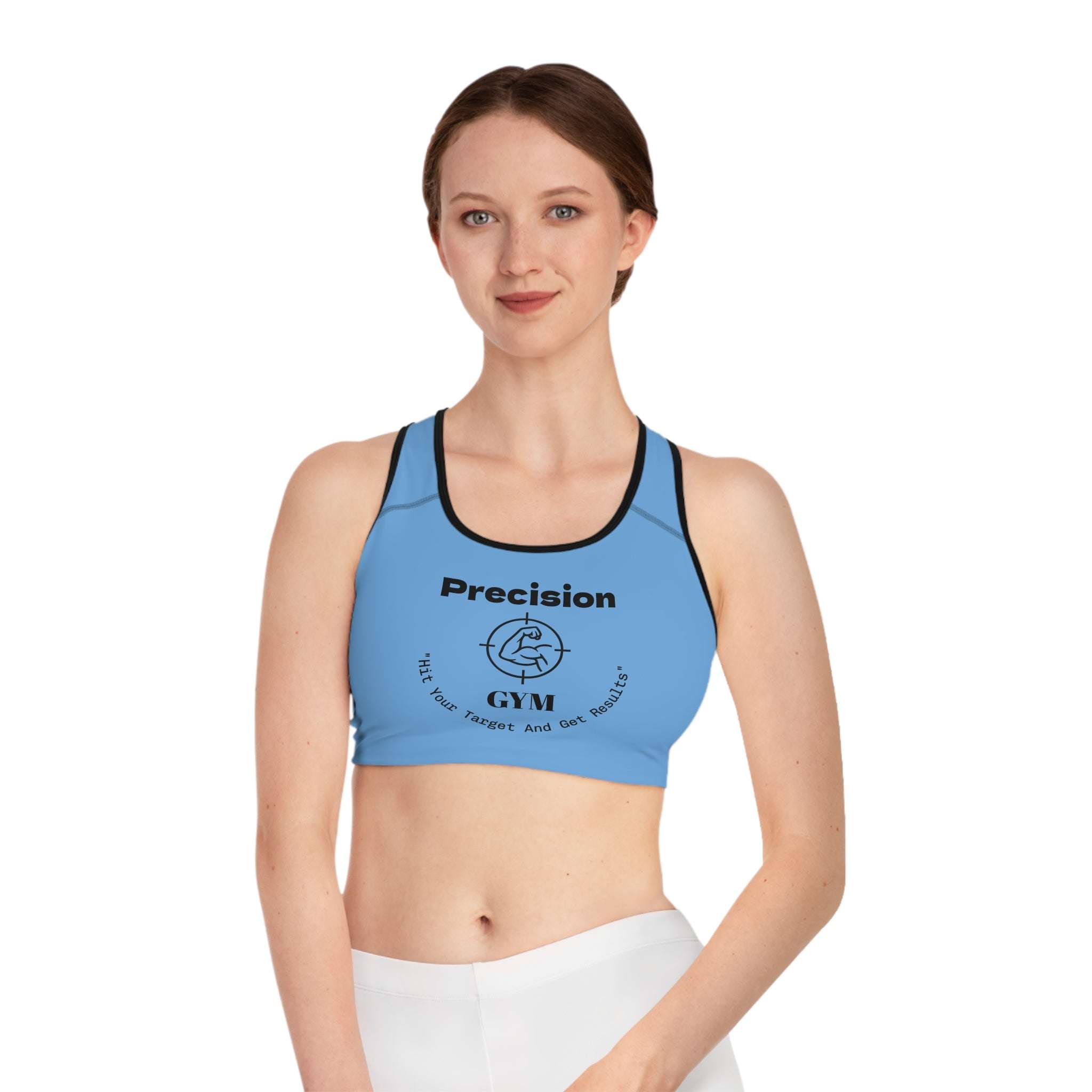 Precision Gym Sports Bra - Hit Your Target, Workout, Fitness Apparel, Activewear, Gymwear, Exercise Top