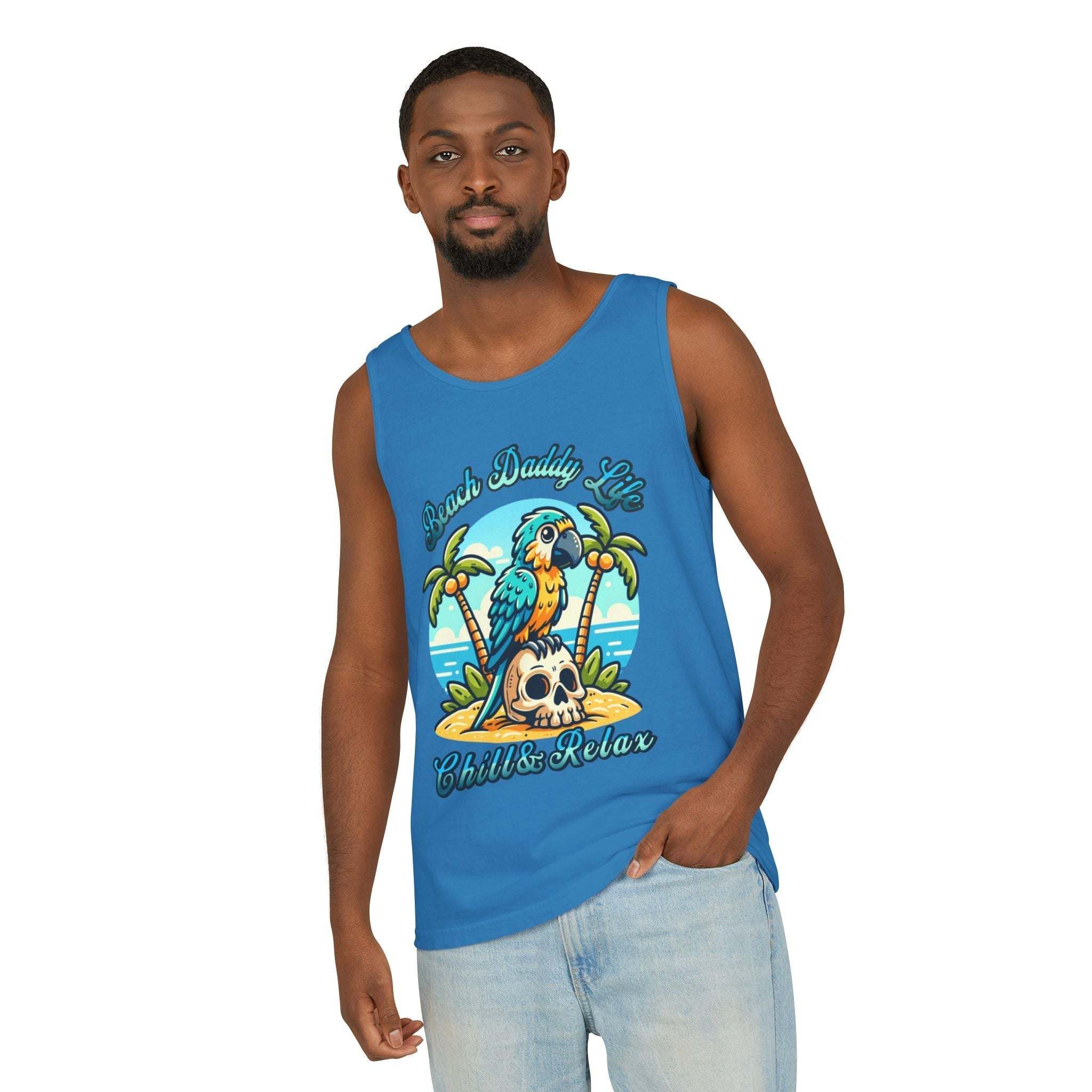 Beach Daddy Life Tank TopLeanne Roberts DesignsBeach Daddy Life Tank TopXS
S
M
L
XL
2XL
3XL




Width, in
16.50
17.50
19.50
21.25
23.00
25.00
27.00


Length, in
25.25
26.62
28.00
29.37
30.75
31.62
32.50



The Beach Daddy Life Tank Top e
