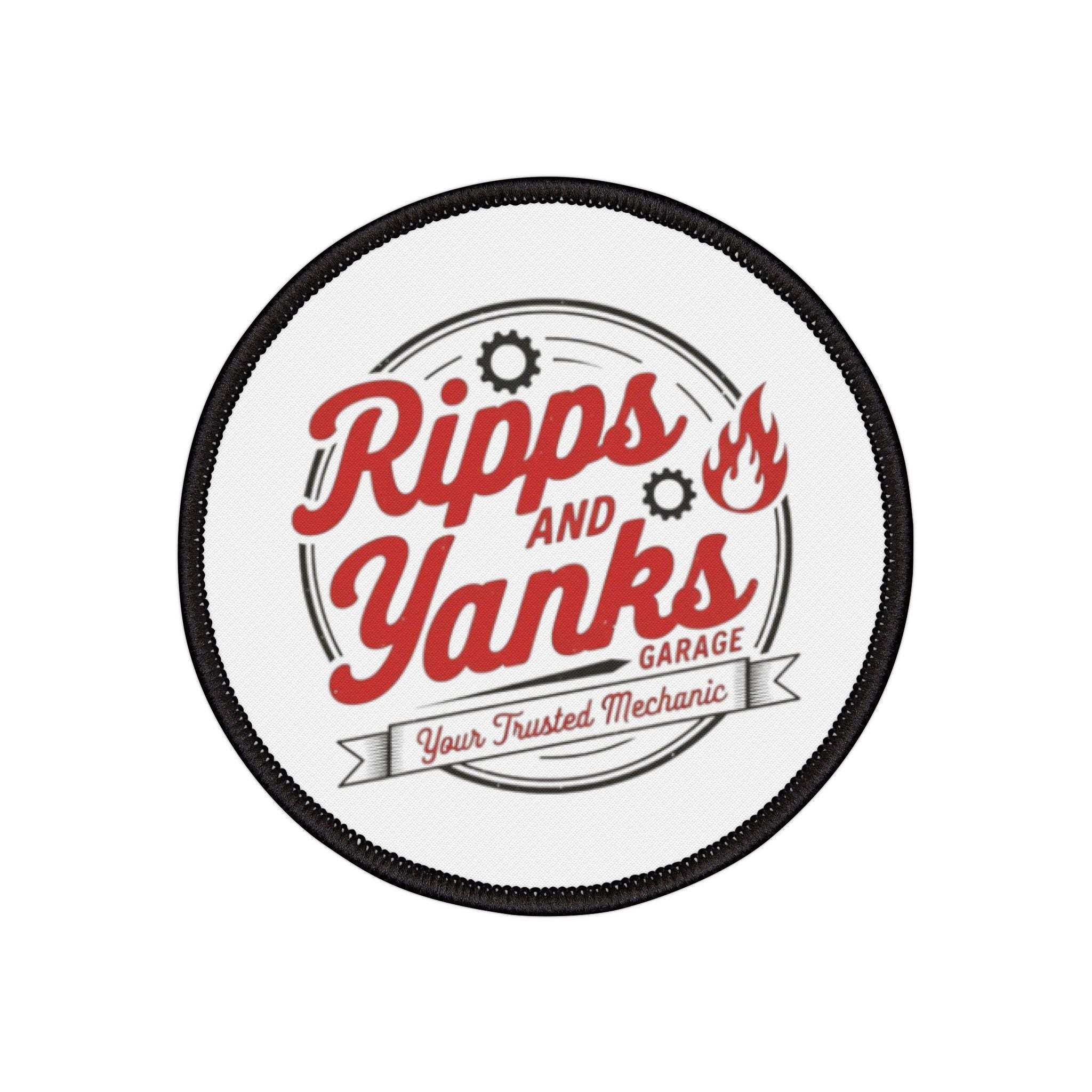 Iron-On Patches - Vintage 'Ripps and Yanks Garage' Design for Jackets