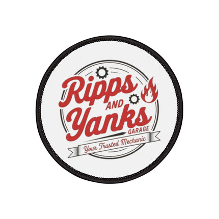 Iron-On Patches - Vintage 'Ripps and Yanks Garage' Design for Jackets