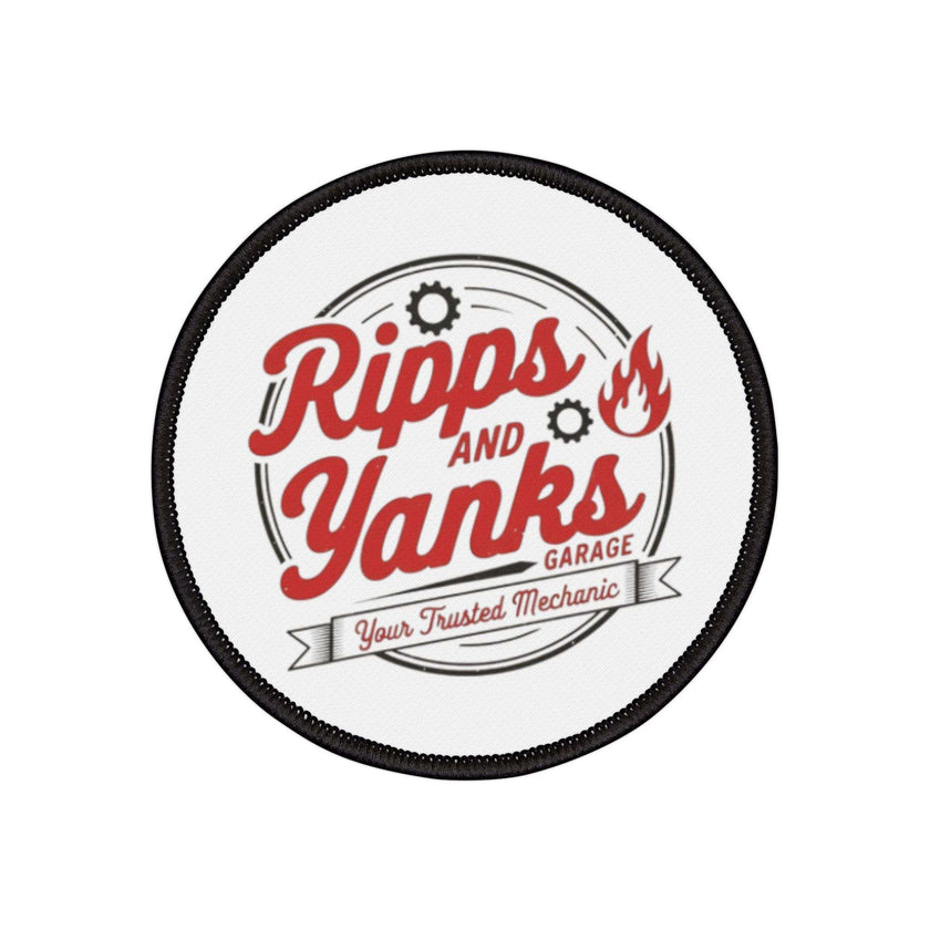 Iron-On Patches - Vintage 'Ripps and Yanks Garage' Design for Jackets