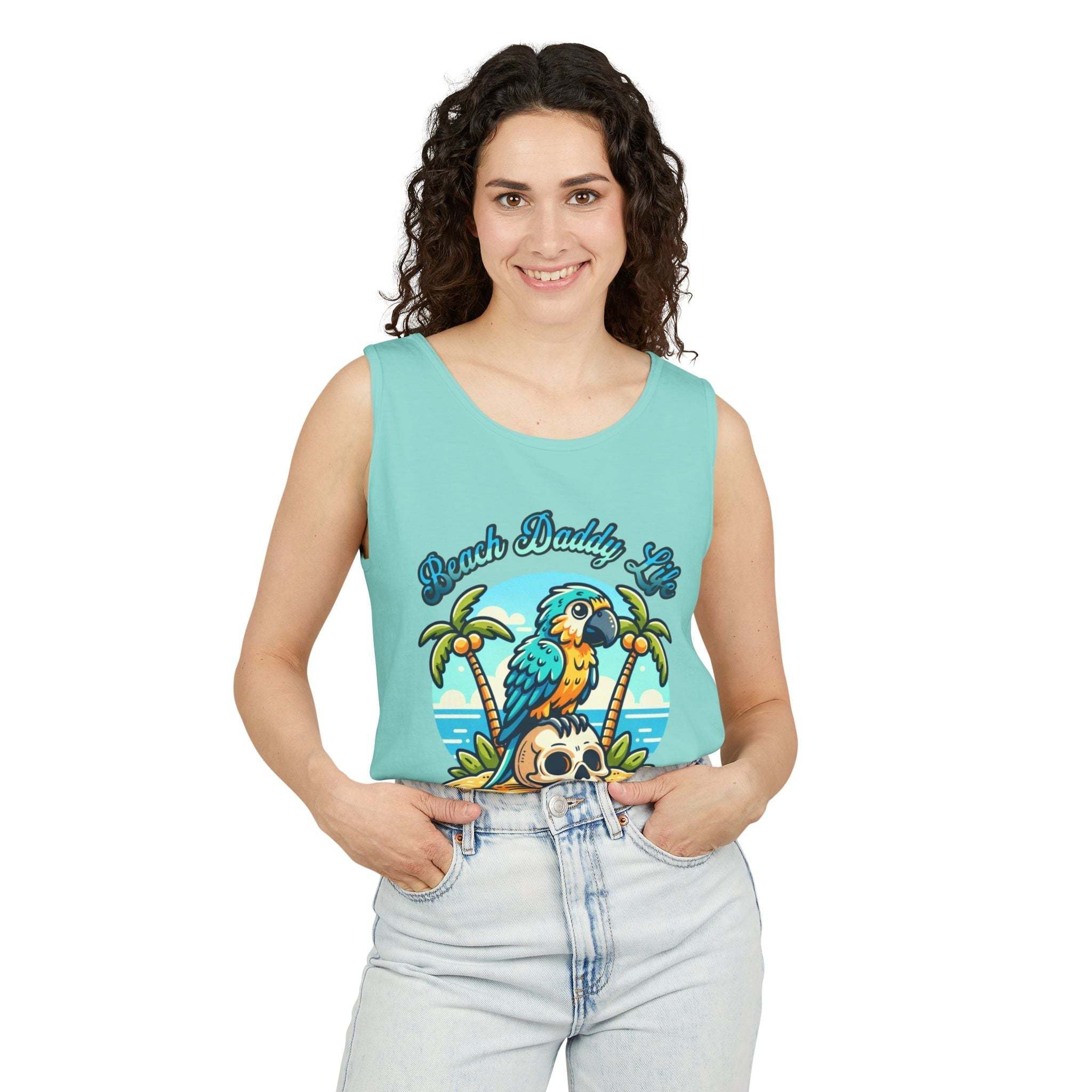 Beach Daddy Life Tank TopLeanne Roberts DesignsBeach Daddy Life Tank TopXS
S
M
L
XL
2XL
3XL




Width, in
16.50
17.50
19.50
21.25
23.00
25.00
27.00


Length, in
25.25
26.62
28.00
29.37
30.75
31.62
32.50



The Beach Daddy Life Tank Top e