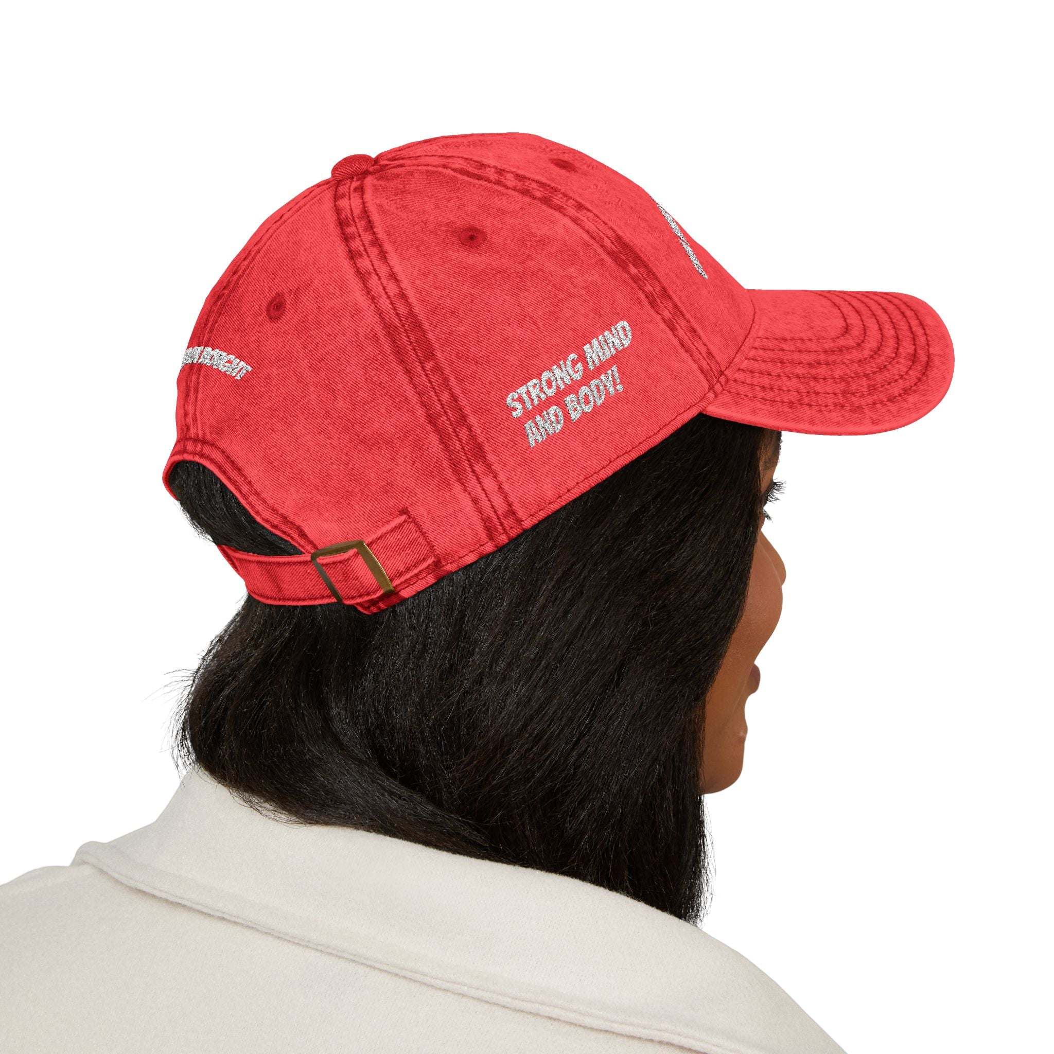 Vintage Embroidered Cap with Quirky Slogans