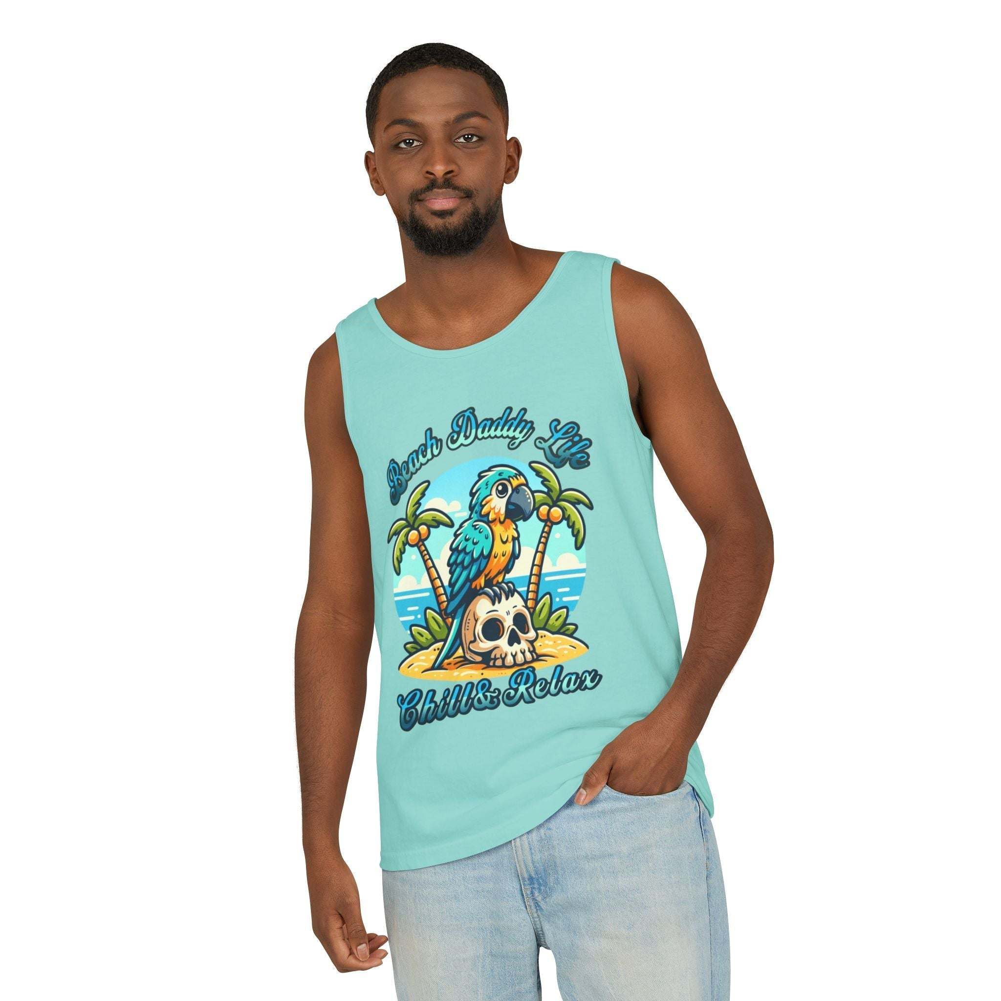 Beach Daddy Life Tank TopLeanne Roberts DesignsBeach Daddy Life Tank TopXS
S
M
L
XL
2XL
3XL




Width, in
16.50
17.50
19.50
21.25
23.00
25.00
27.00


Length, in
25.25
26.62
28.00
29.37
30.75
31.62
32.50



The Beach Daddy Life Tank Top e
