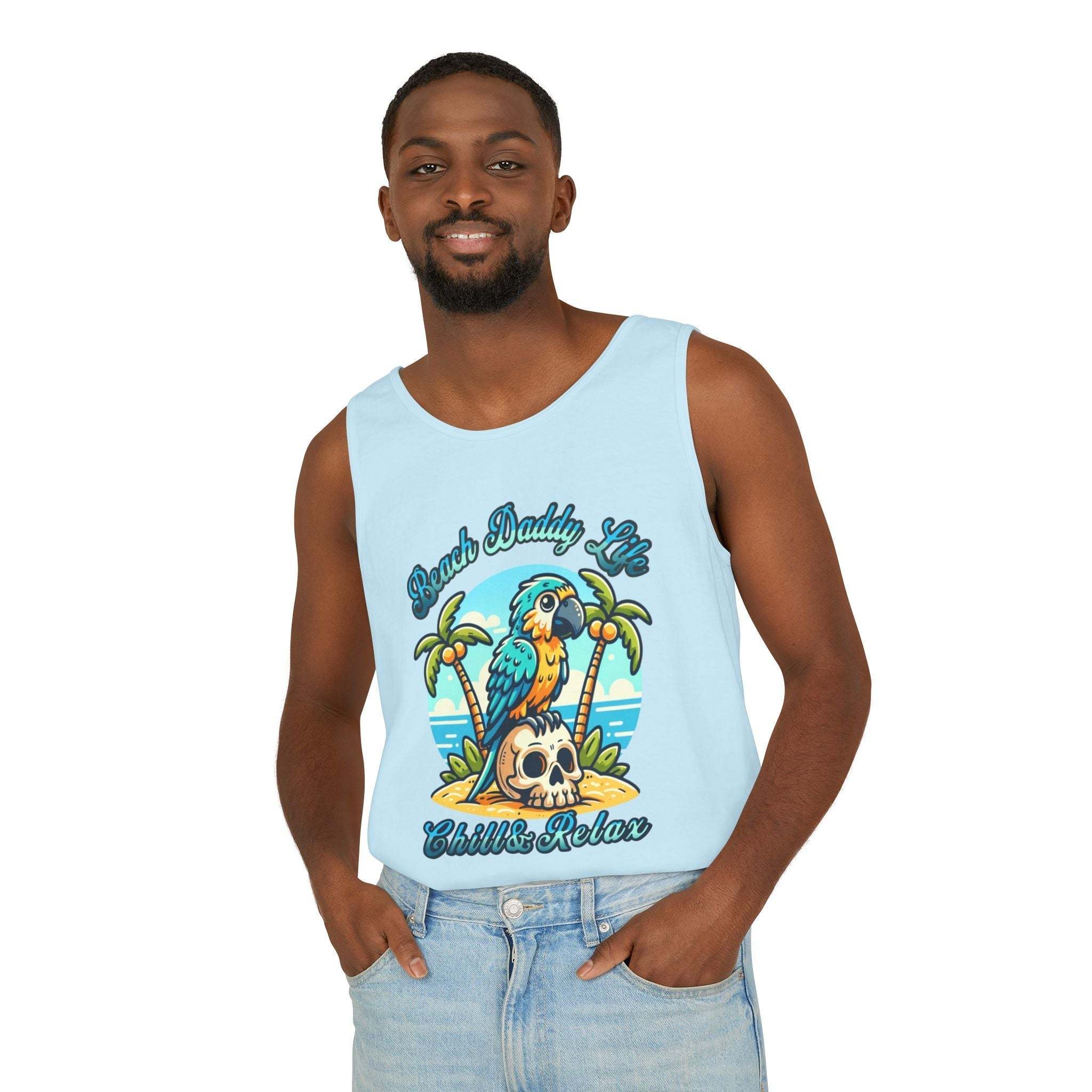 Beach Daddy Life Tank TopLeanne Roberts DesignsBeach Daddy Life Tank TopXS
S
M
L
XL
2XL
3XL




Width, in
16.50
17.50
19.50
21.25
23.00
25.00
27.00


Length, in
25.25
26.62
28.00
29.37
30.75
31.62
32.50



The Beach Daddy Life Tank Top e