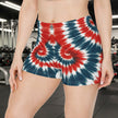 Patriotic Tie-Dye Women's Shorts
