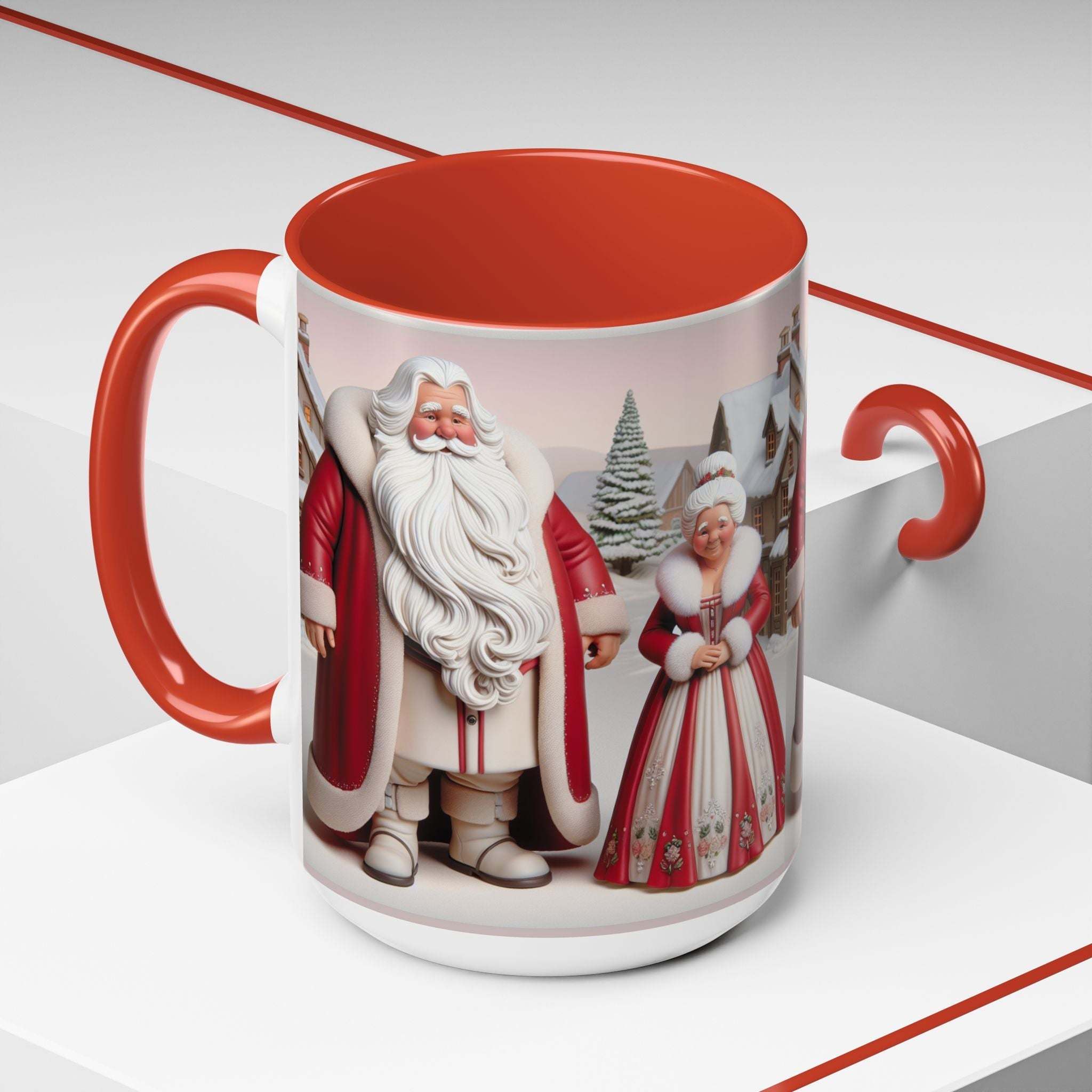 Ms Clause CoffeeLeanne Roberts DesignsMug Mr and Ms Clause Coffee or Hot Chocolate CeramicThis exquisite Mr and Ms Clause Ceramic Mug is the perfect addition to elevate your daily ritual or unwind in the evenings. Its vibrant hues and glossy sheen will in