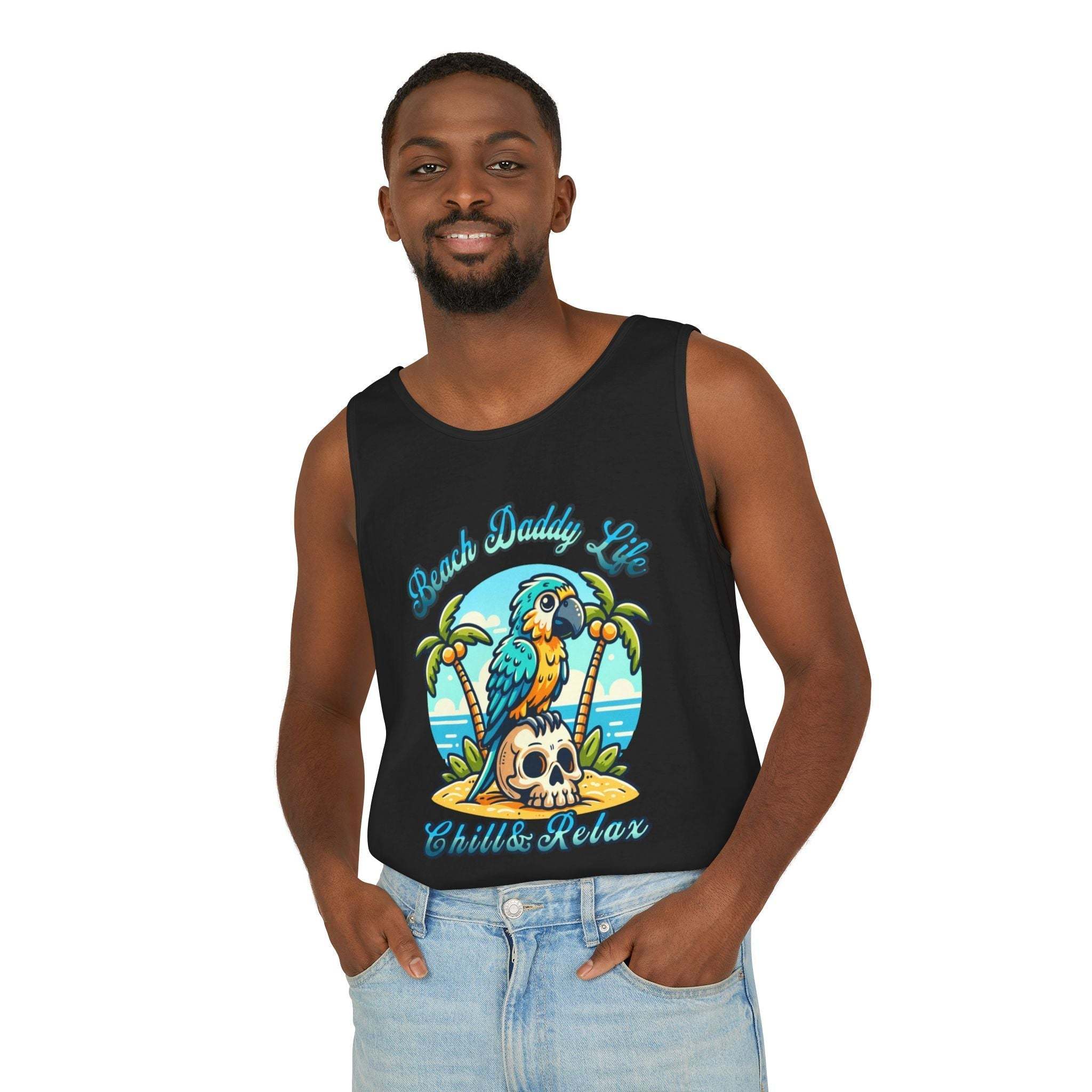 Beach Daddy Life Tank TopLeanne Roberts DesignsBeach Daddy Life Tank TopXS
S
M
L
XL
2XL
3XL




Width, in
16.50
17.50
19.50
21.25
23.00
25.00
27.00


Length, in
25.25
26.62
28.00
29.37
30.75
31.62
32.50



The Beach Daddy Life Tank Top e