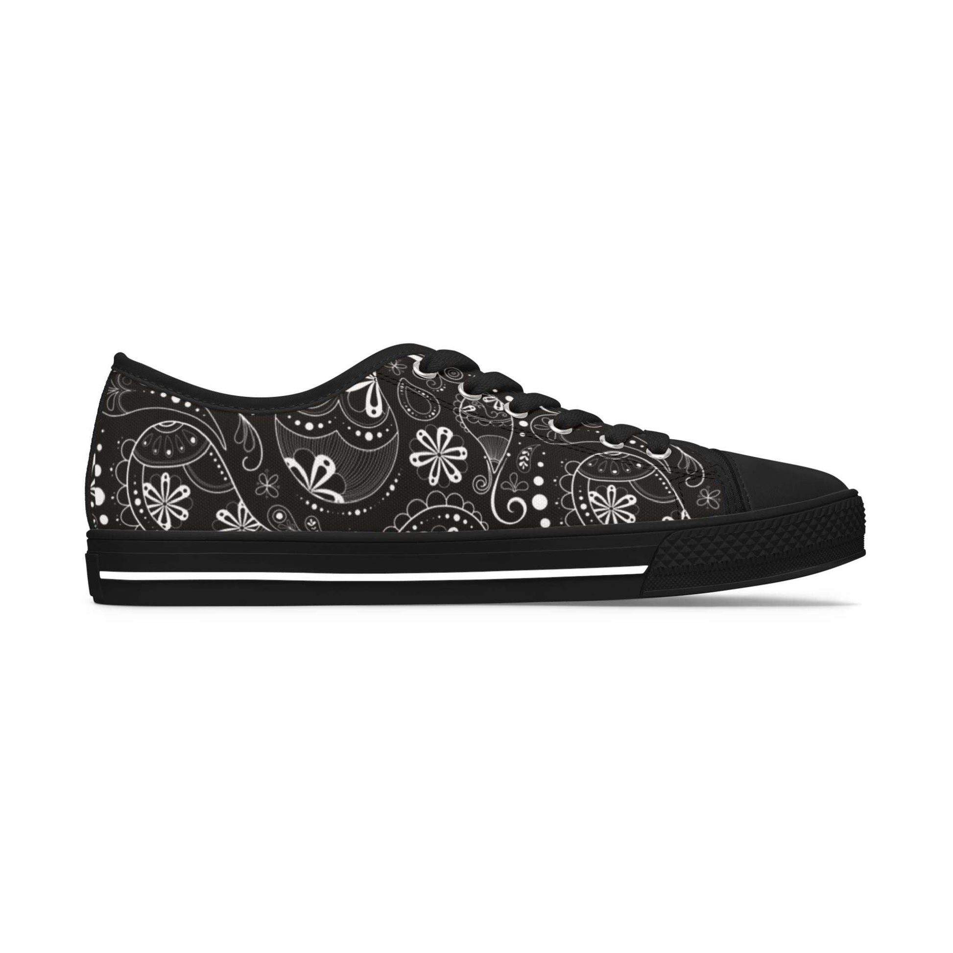 Boho Floral Women's Low Top Sneakers