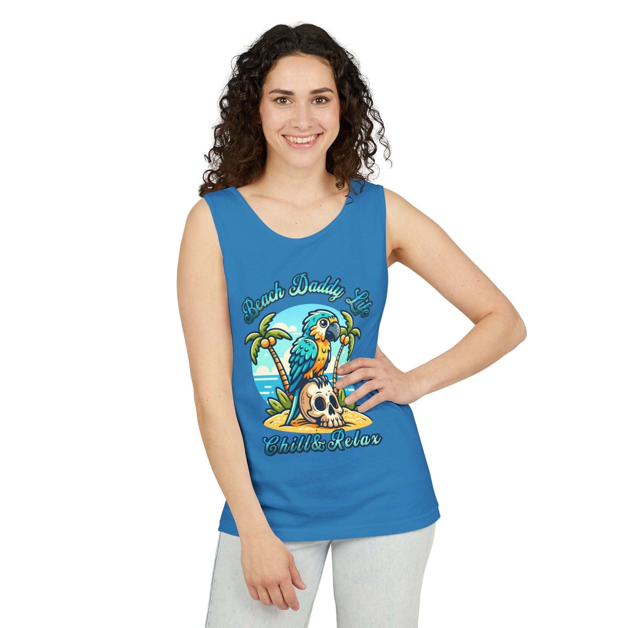 Beach Daddy Life Tank TopLeanne Roberts DesignsBeach Daddy Life Tank TopXS
S
M
L
XL
2XL
3XL




Width, in
16.50
17.50
19.50
21.25
23.00
25.00
27.00


Length, in
25.25
26.62
28.00
29.37
30.75
31.62
32.50



The Beach Daddy Life Tank Top e