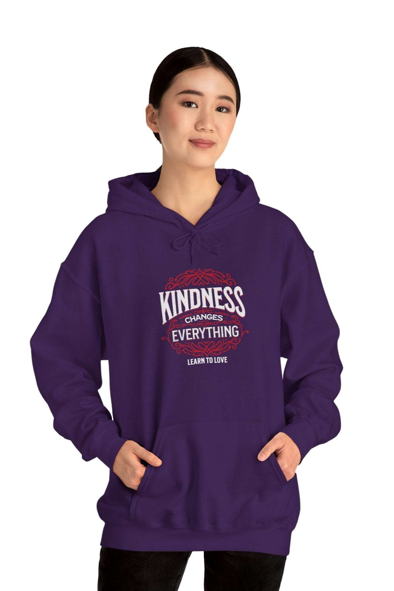 Love HoodieLeanne Roberts DesignsKindness Changes Everything Learn to Love HoodieStay warm and spread positivity with this 'Kindness Changes Everything Learn to Love' Hoodie. This hoodie radiates warmth and comfort, perfect for lounging at home o