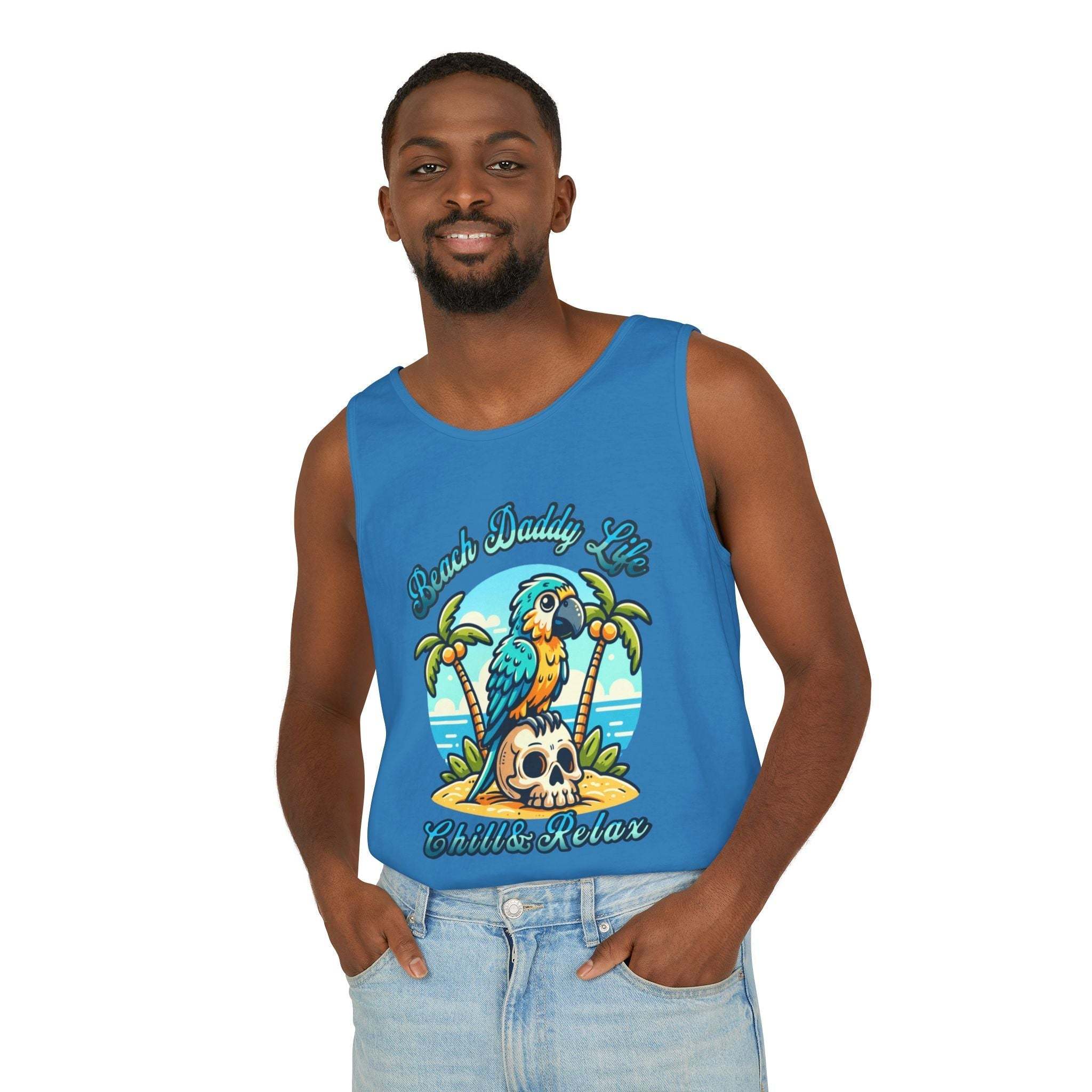 Beach Daddy Life Tank TopLeanne Roberts DesignsBeach Daddy Life Tank TopXS
S
M
L
XL
2XL
3XL




Width, in
16.50
17.50
19.50
21.25
23.00
25.00
27.00


Length, in
25.25
26.62
28.00
29.37
30.75
31.62
32.50



The Beach Daddy Life Tank Top e