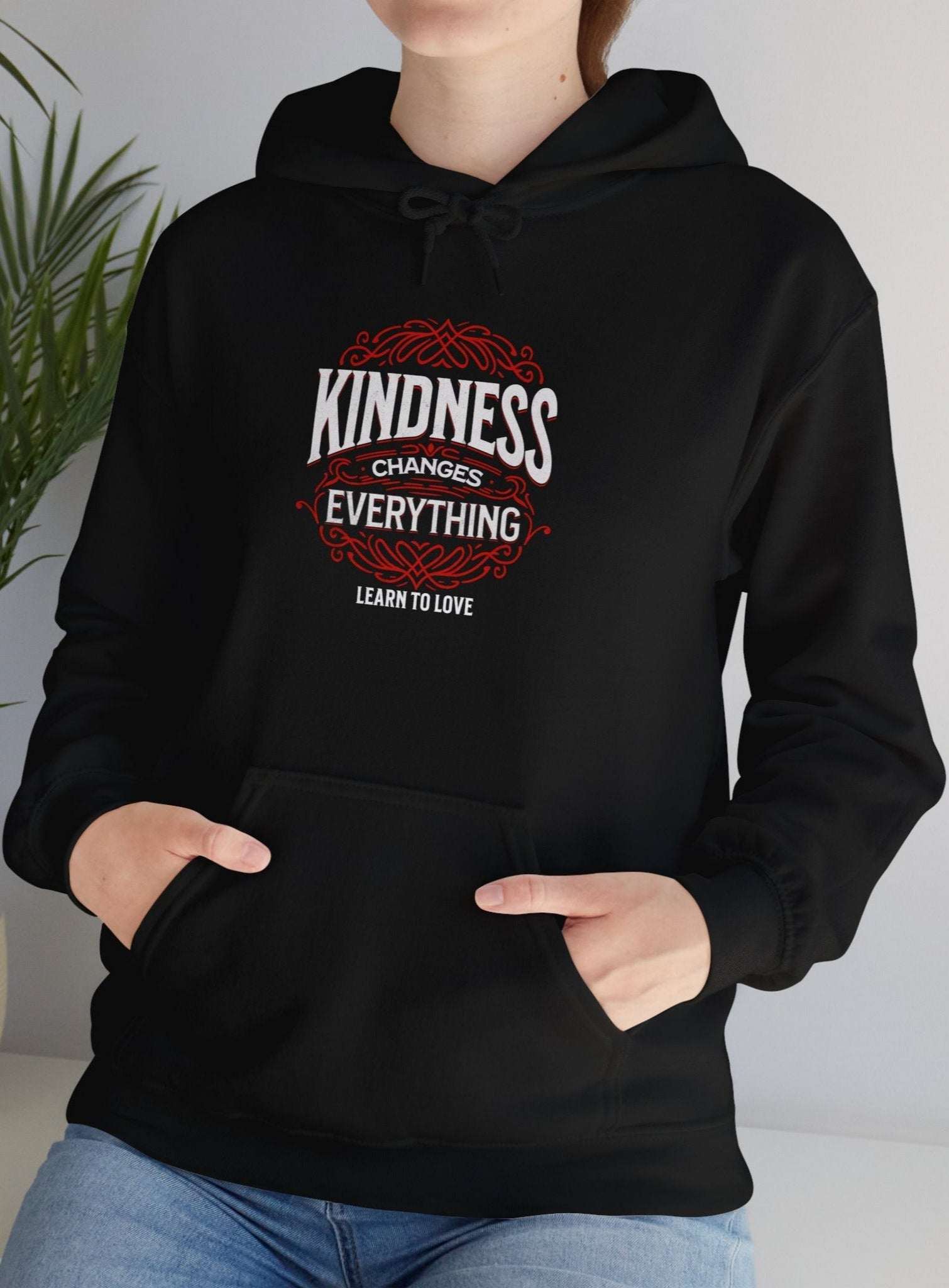 Love HoodieLeanne Roberts DesignsKindness Changes Everything Learn to Love HoodieStay warm and spread positivity with this 'Kindness Changes Everything Learn to Love' Hoodie. This hoodie radiates warmth and comfort, perfect for lounging at home o