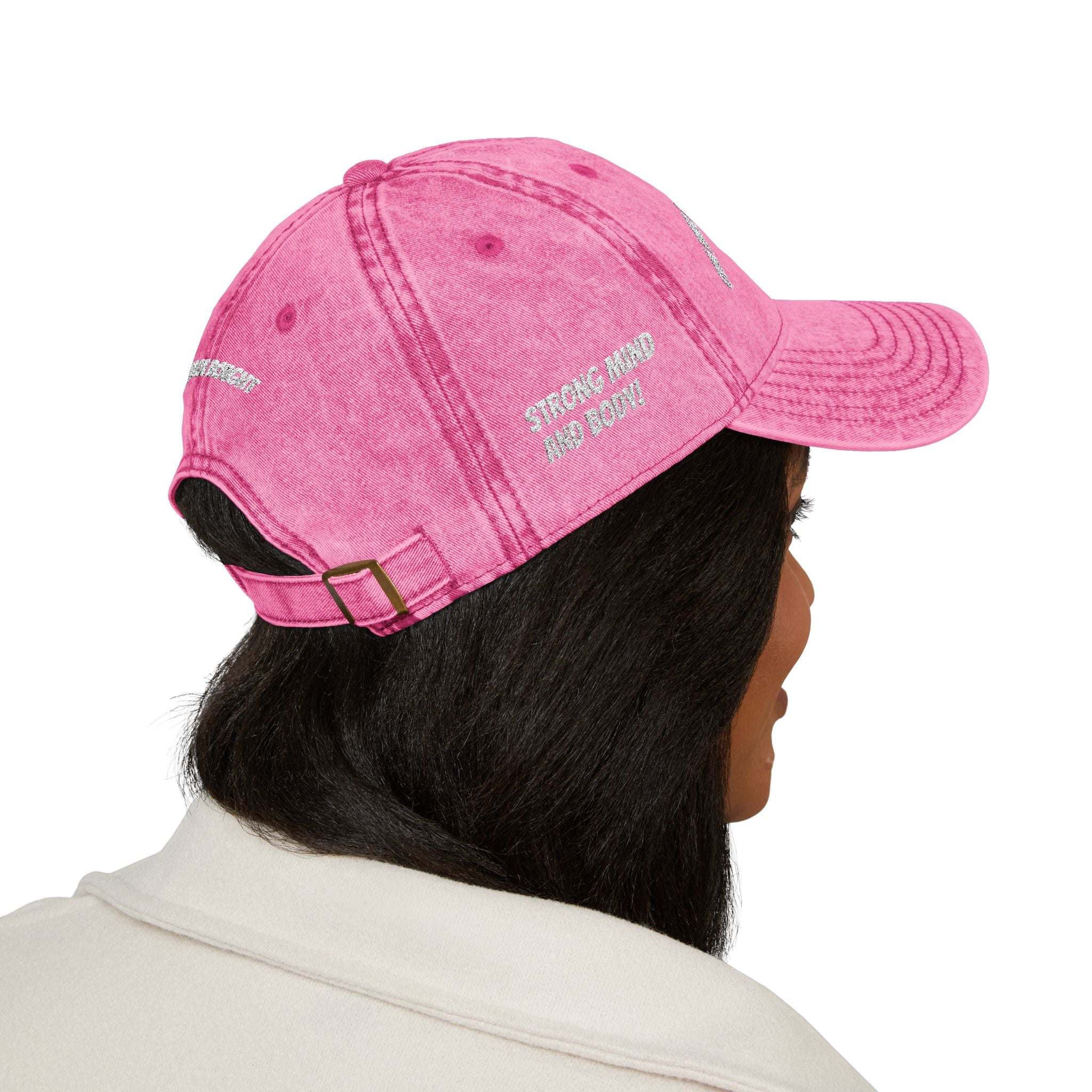 Vintage Embroidered Cap with Quirky Slogans