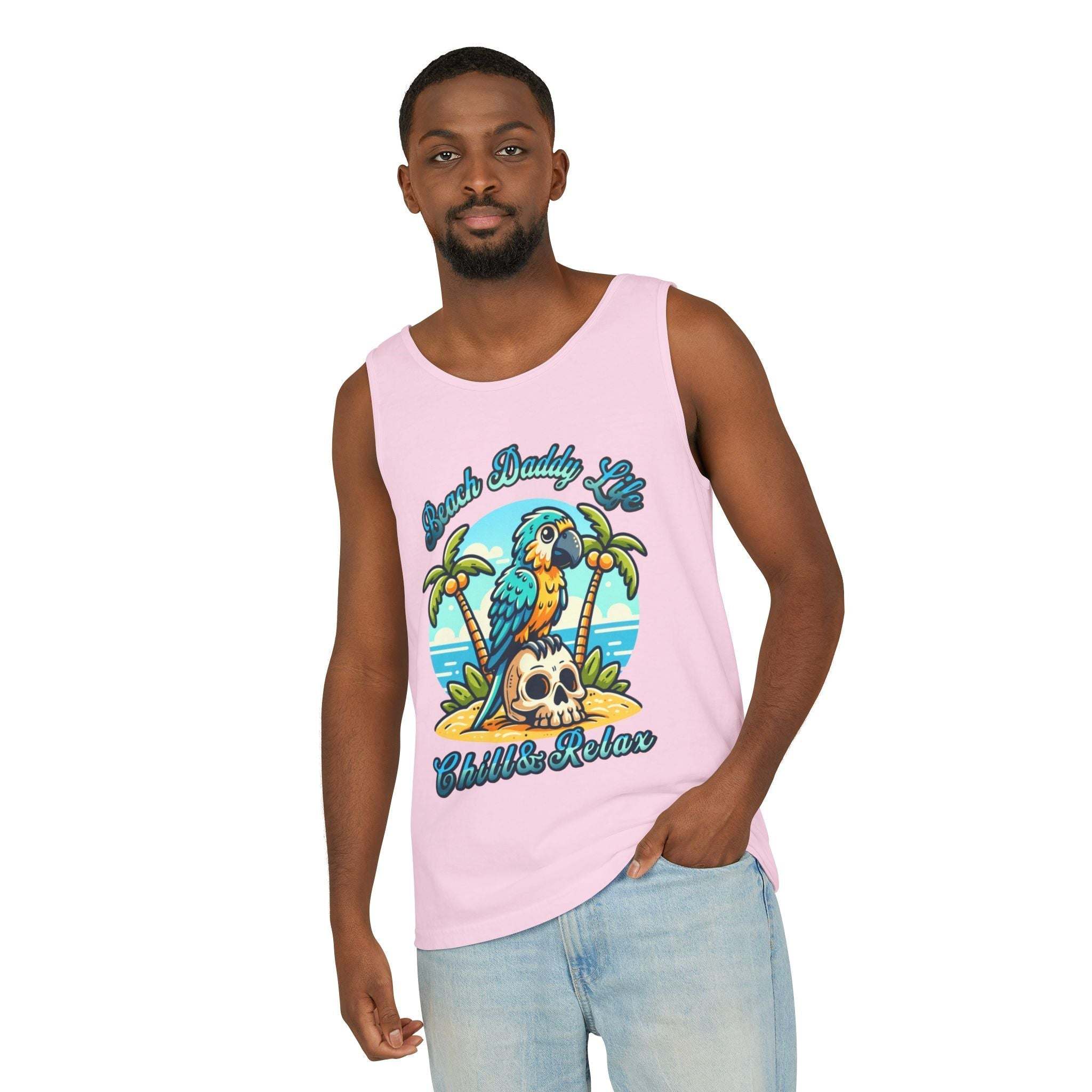 Beach Daddy Life Tank TopLeanne Roberts DesignsBeach Daddy Life Tank TopXS
S
M
L
XL
2XL
3XL




Width, in
16.50
17.50
19.50
21.25
23.00
25.00
27.00


Length, in
25.25
26.62
28.00
29.37
30.75
31.62
32.50



The Beach Daddy Life Tank Top e