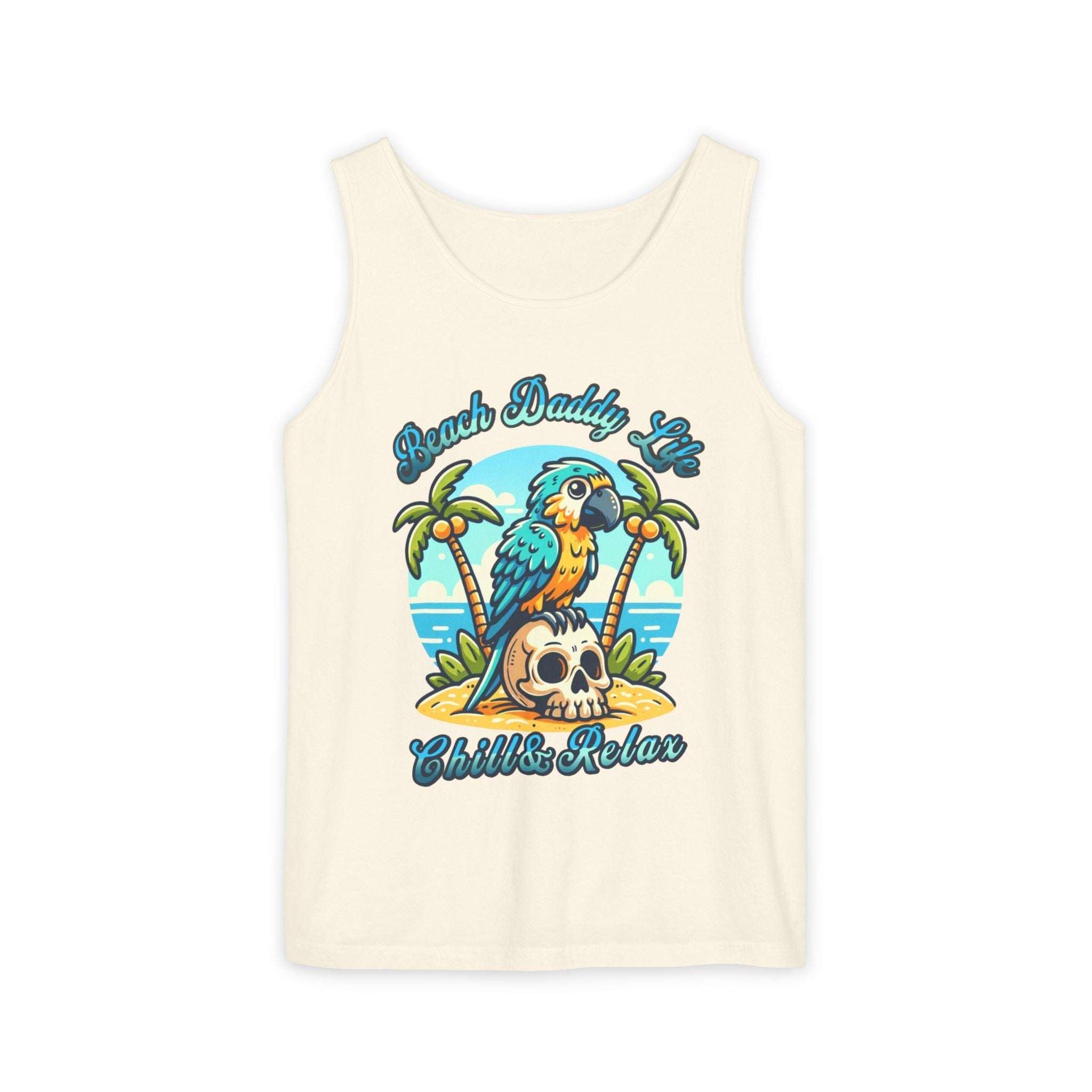 Beach Daddy Life Tank TopLeanne Roberts DesignsBeach Daddy Life Tank TopXS
S
M
L
XL
2XL
3XL




Width, in
16.50
17.50
19.50
21.25
23.00
25.00
27.00


Length, in
25.25
26.62
28.00
29.37
30.75
31.62
32.50



The Beach Daddy Life Tank Top e