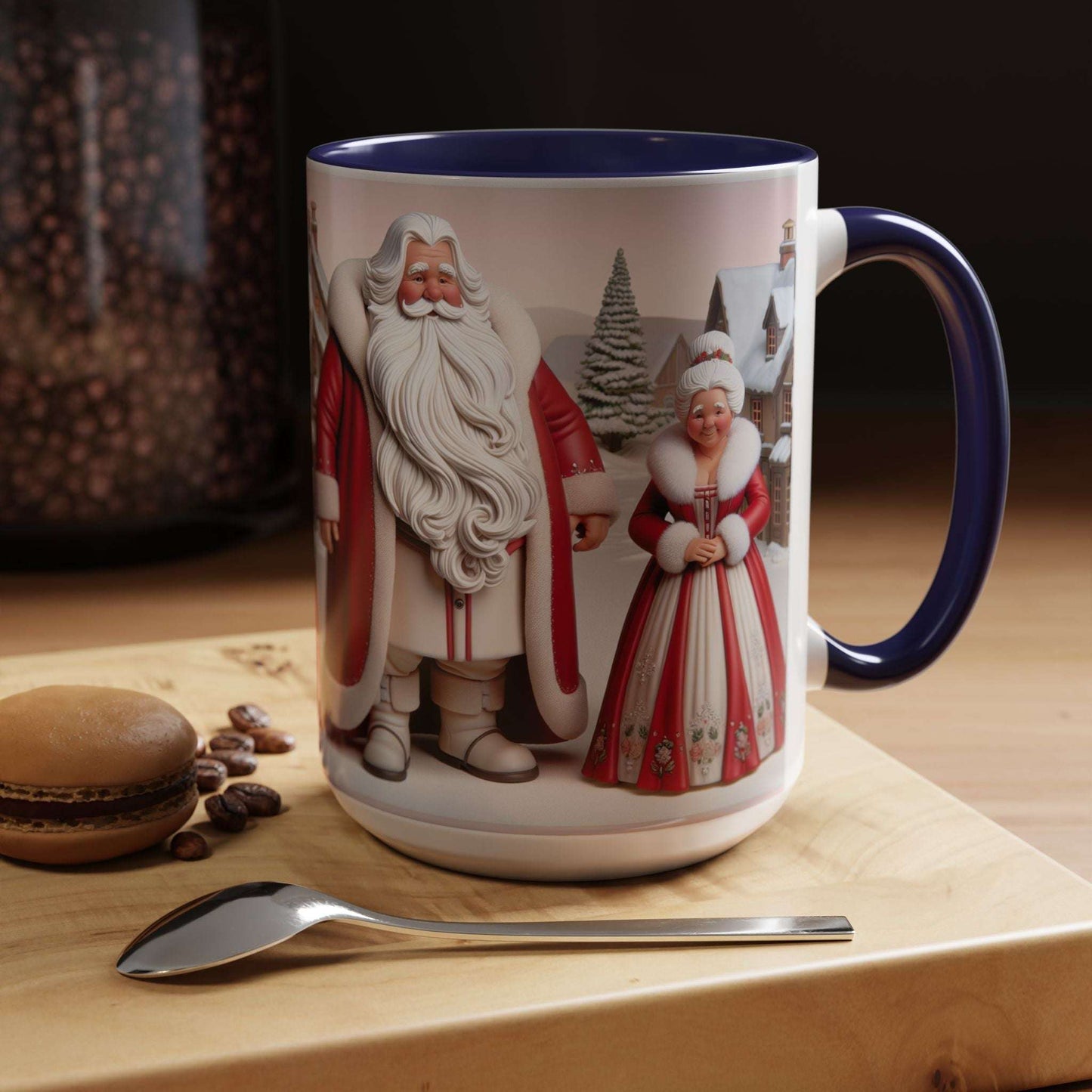 Ms Clause CoffeeLeanne Roberts DesignsMug Mr and Ms Clause Coffee or Hot Chocolate CeramicThis exquisite Mr and Ms Clause Ceramic Mug is the perfect addition to elevate your daily ritual or unwind in the evenings. Its vibrant hues and glossy sheen will in